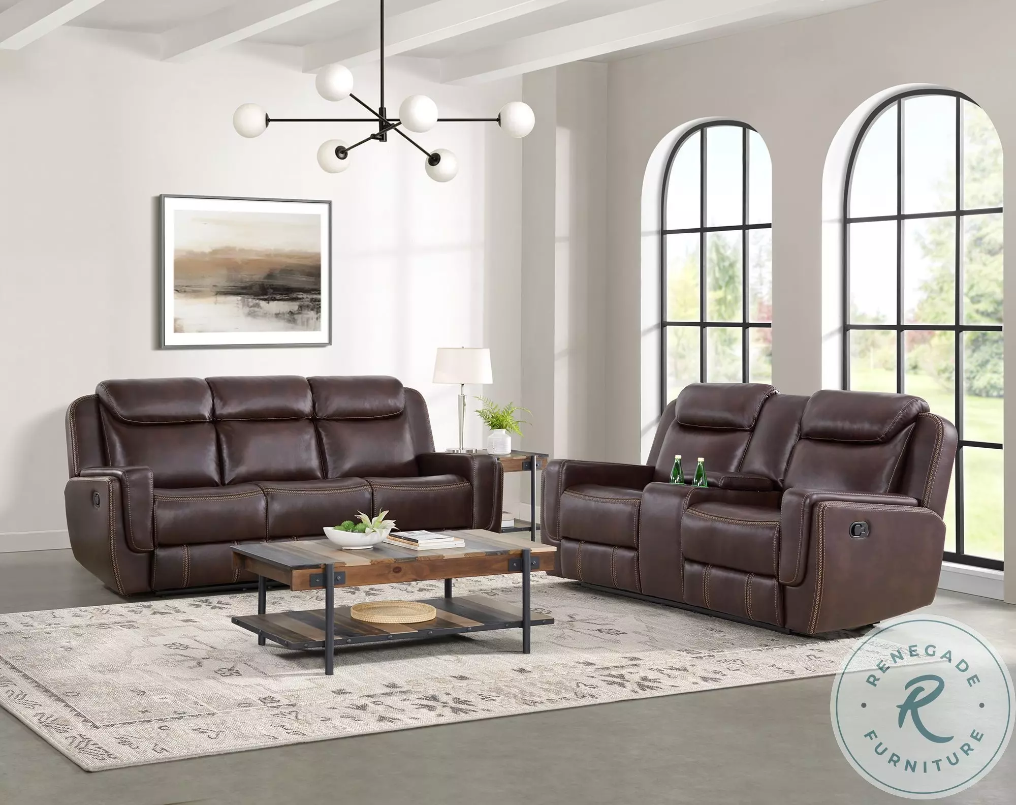 Lynx Brown Reclining Living Room Set from Picket House Furnishings