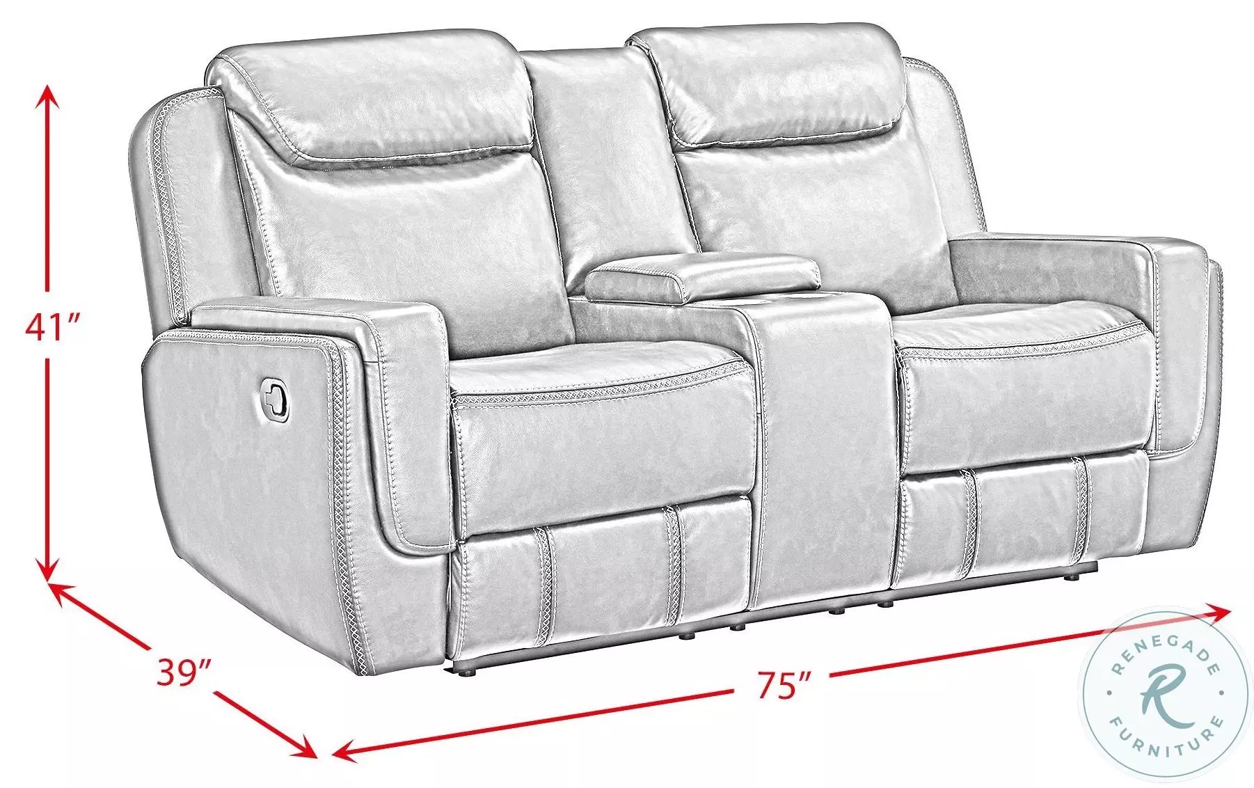 Lynx Brown Reclining Loveseat