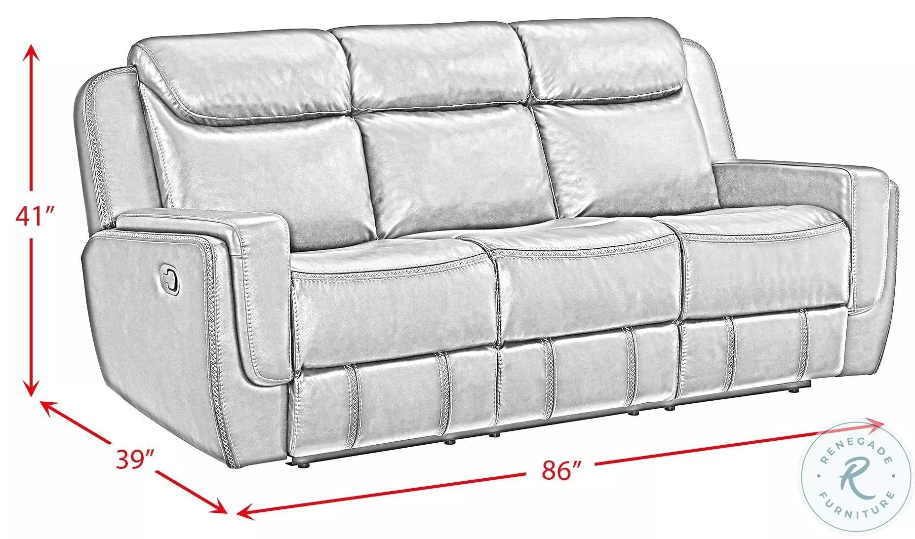 Lynx Brown Reclining Sofa