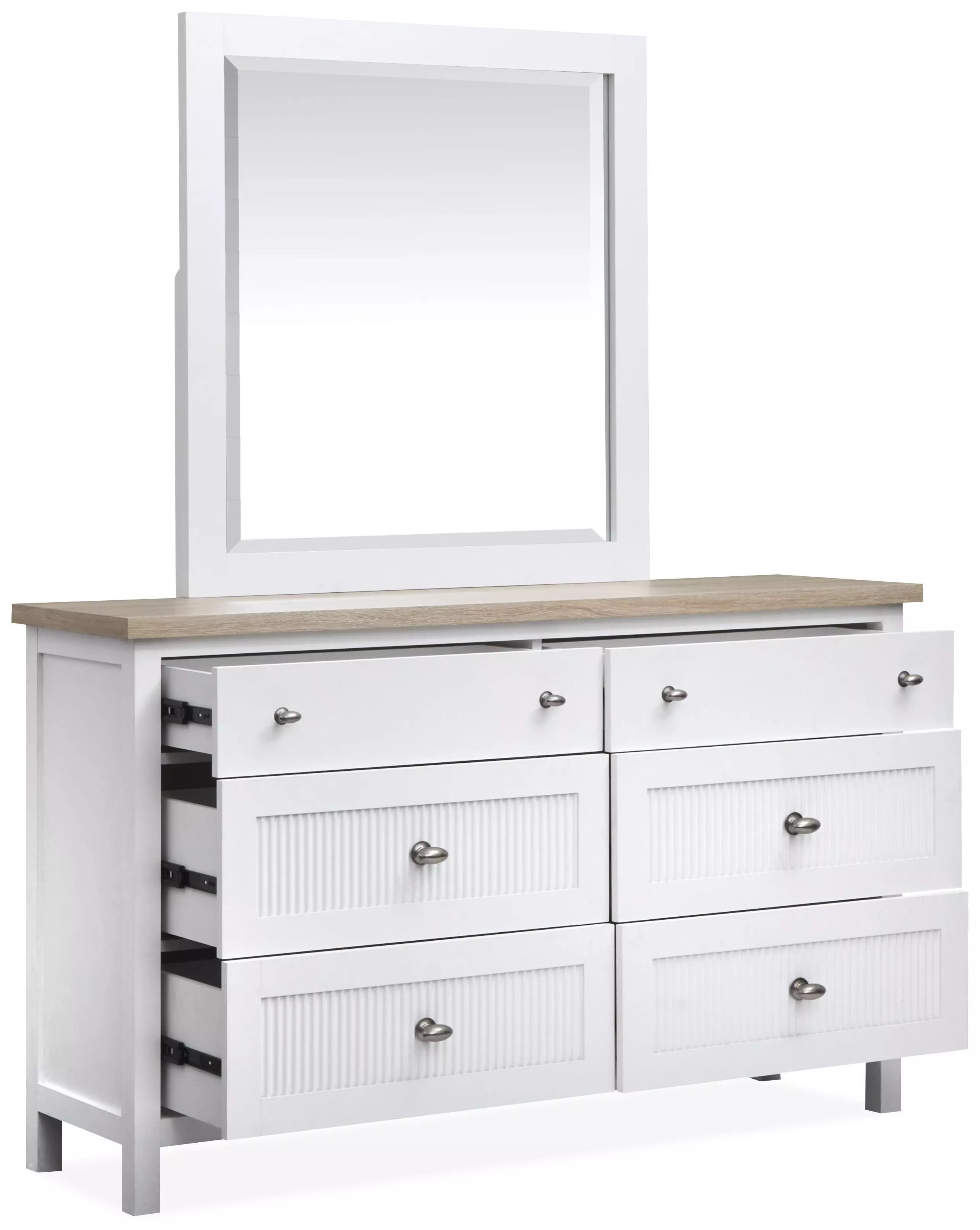 Windmill Harbour White Whisp and Sand Queen Panel Bedroom Set From
