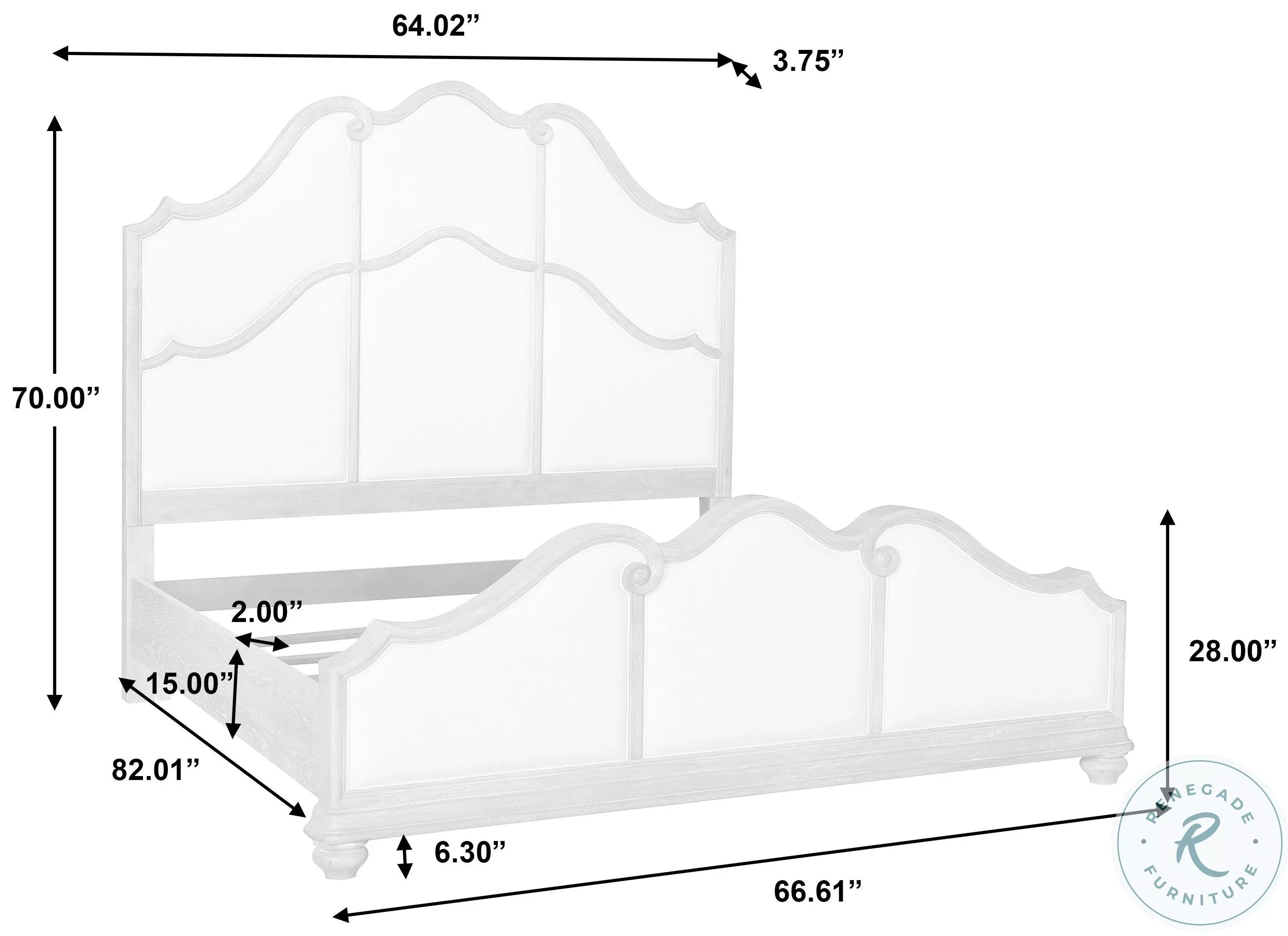Stonegate Brown and Beige Queen Upholstered Panel Bed