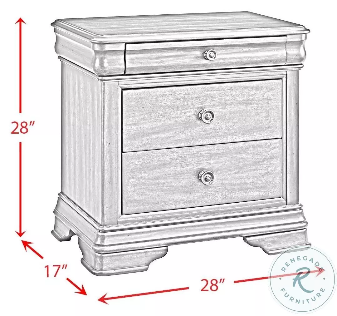Stark Cherry 3 Drawer Nightstand