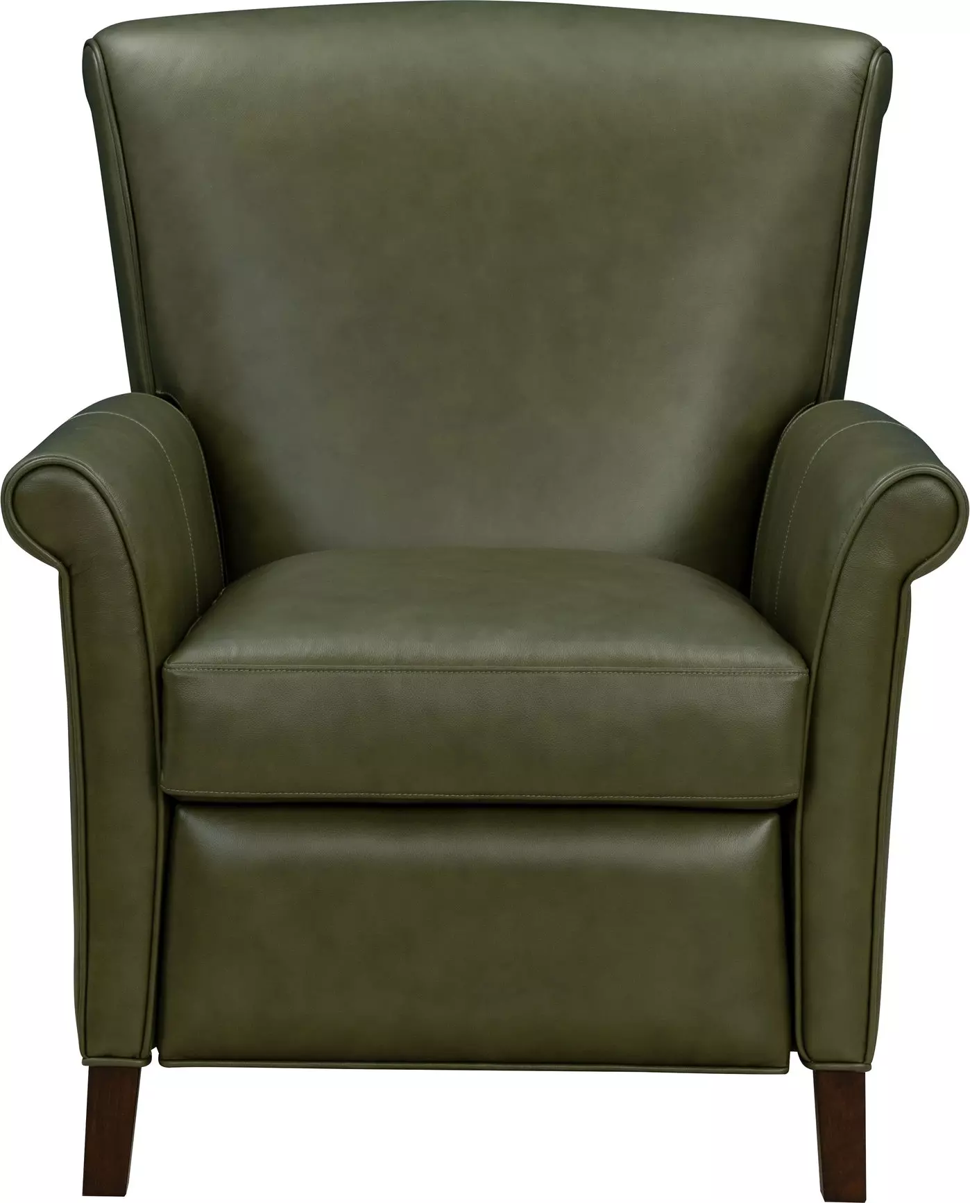 Phoebe Dobbs Sage Leather Push Thru The Arms Recliner from