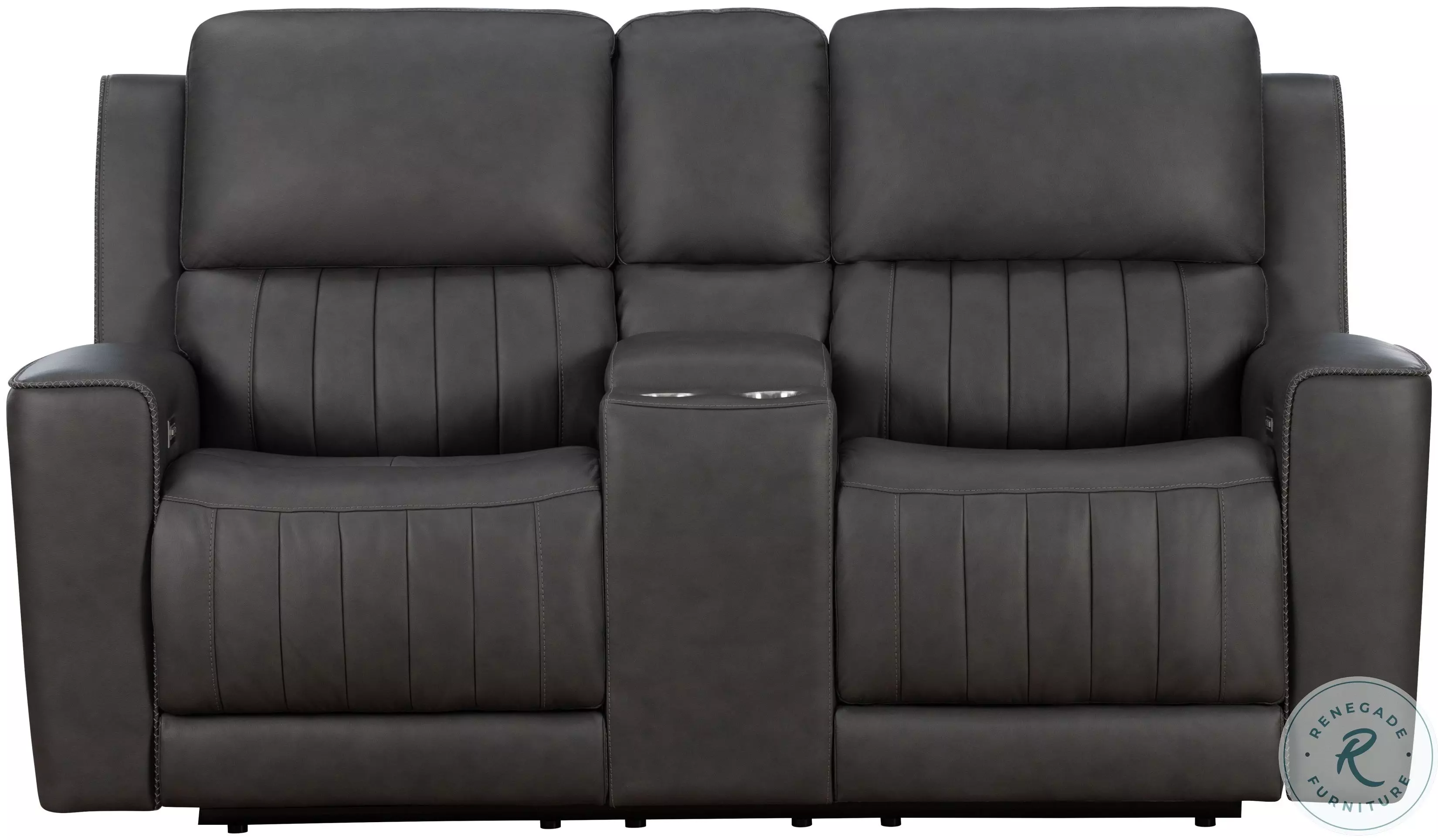 Pierce Homerun Dark Gray Zero Gravity Power Reclining Loveseat