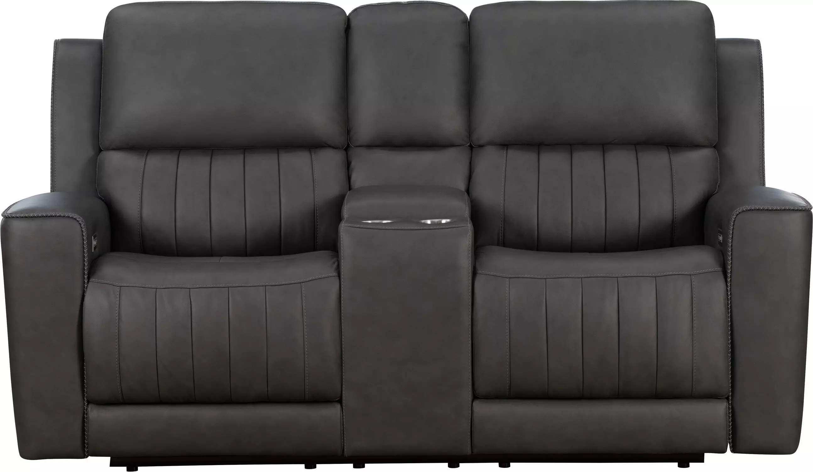 Pierce Homerun Dark Gray Zero Gravity Power Reclining Loveseat