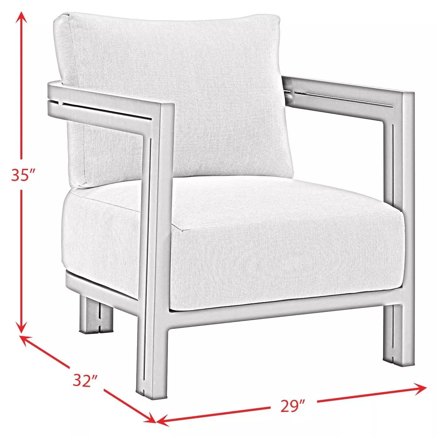 Fresca Beige Outdoor Upholstered Chair Set of 2