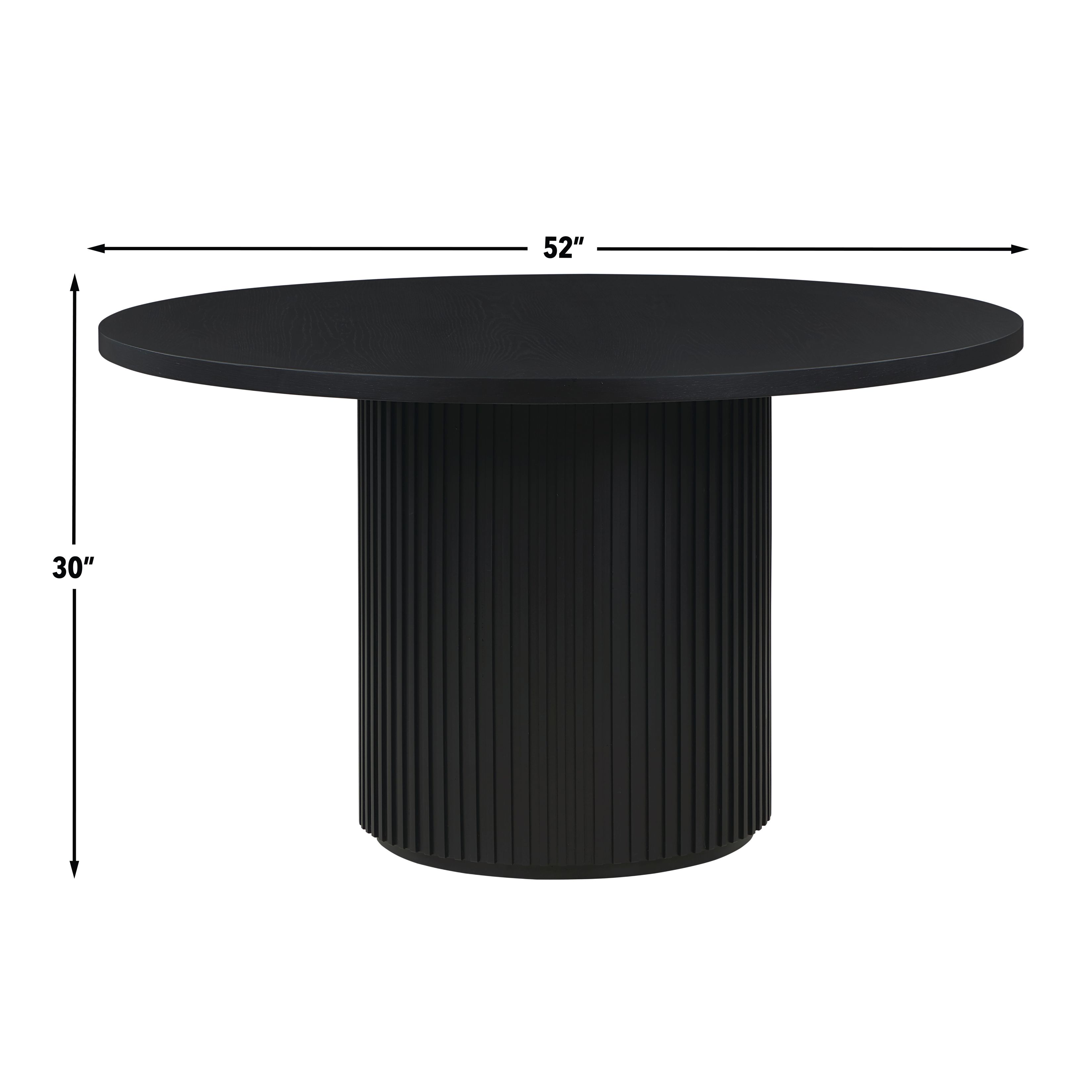 Colvin Black 52" Round Dining Table