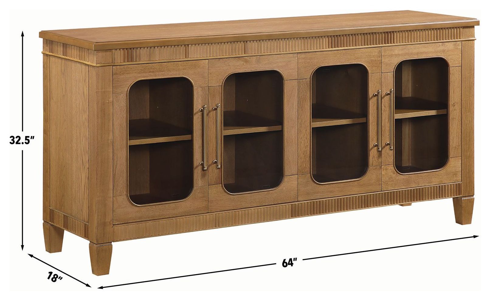 Preston Brown 4 Door Server