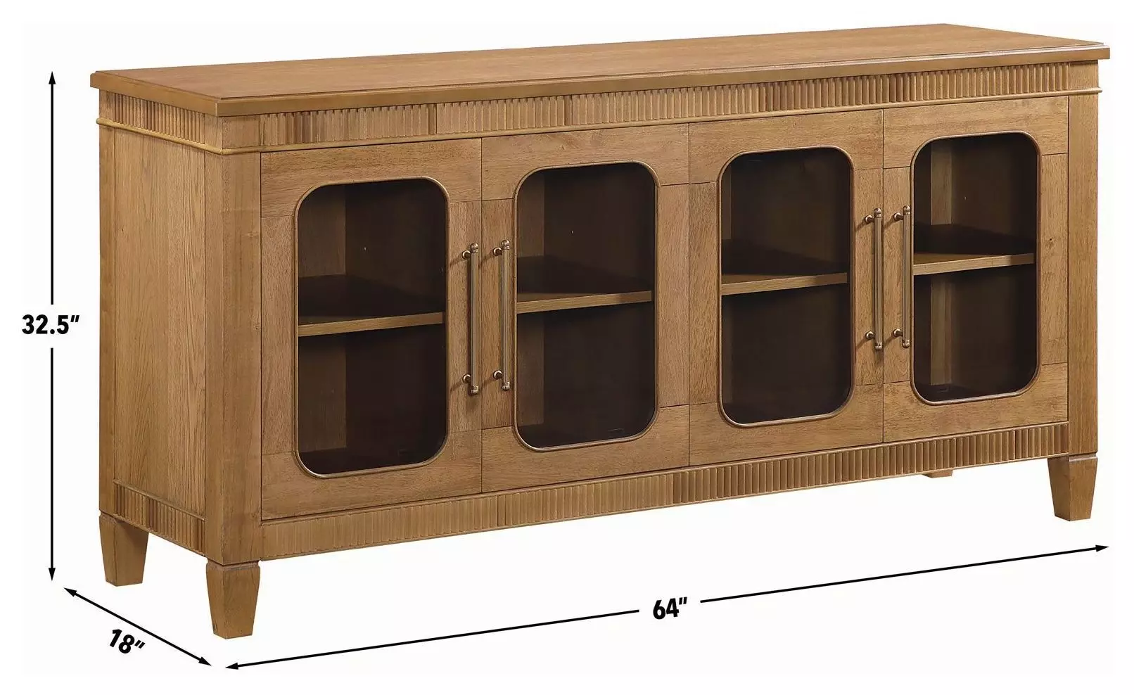Preston Brown 4 Door Server