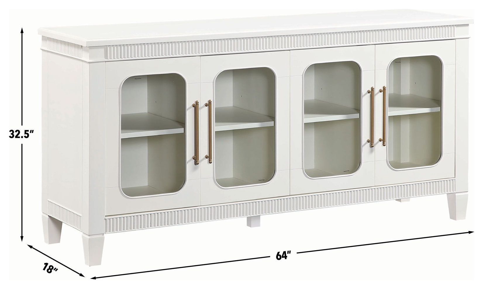 Preston White 4 Door Server