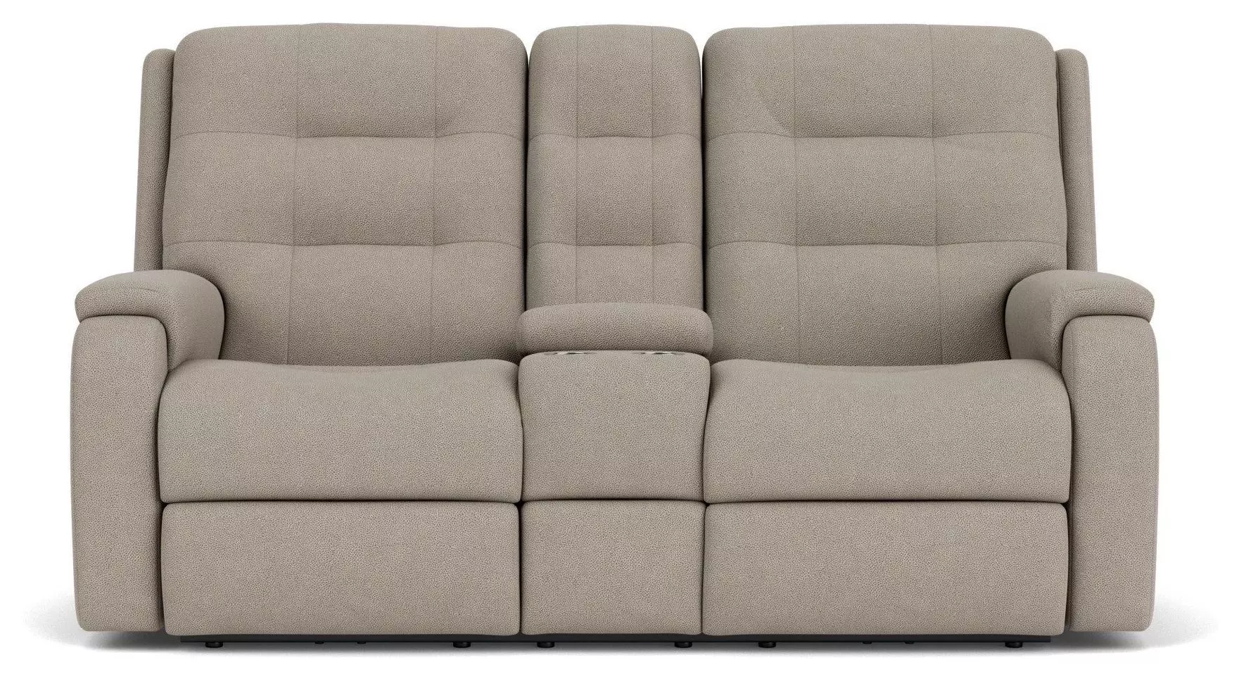 Arlo Gray 76" Power Reclining Loveseat with Console and USB Charging