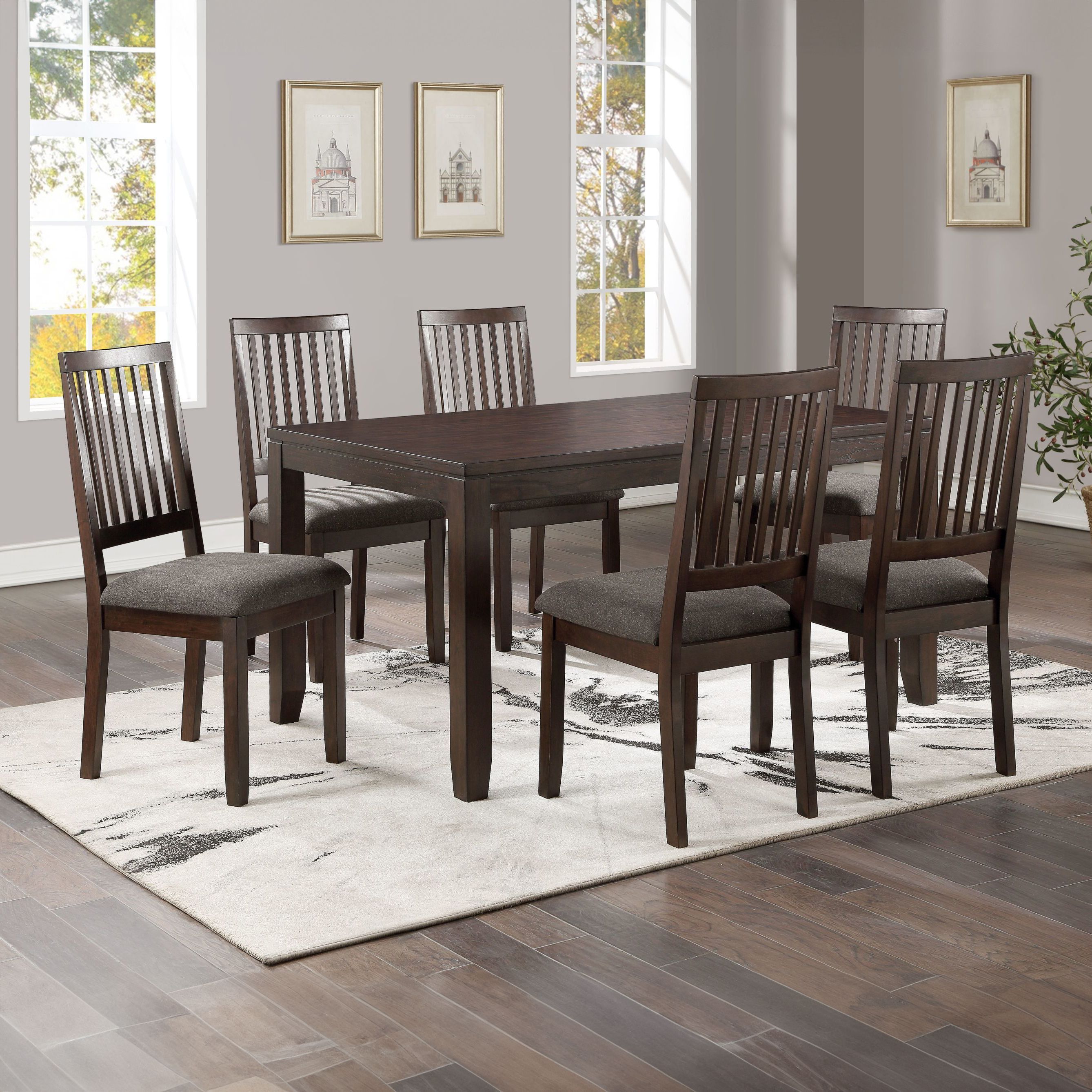 Yorktown Espresso 7 Piece Dining Set from Steve Silver | Coleman