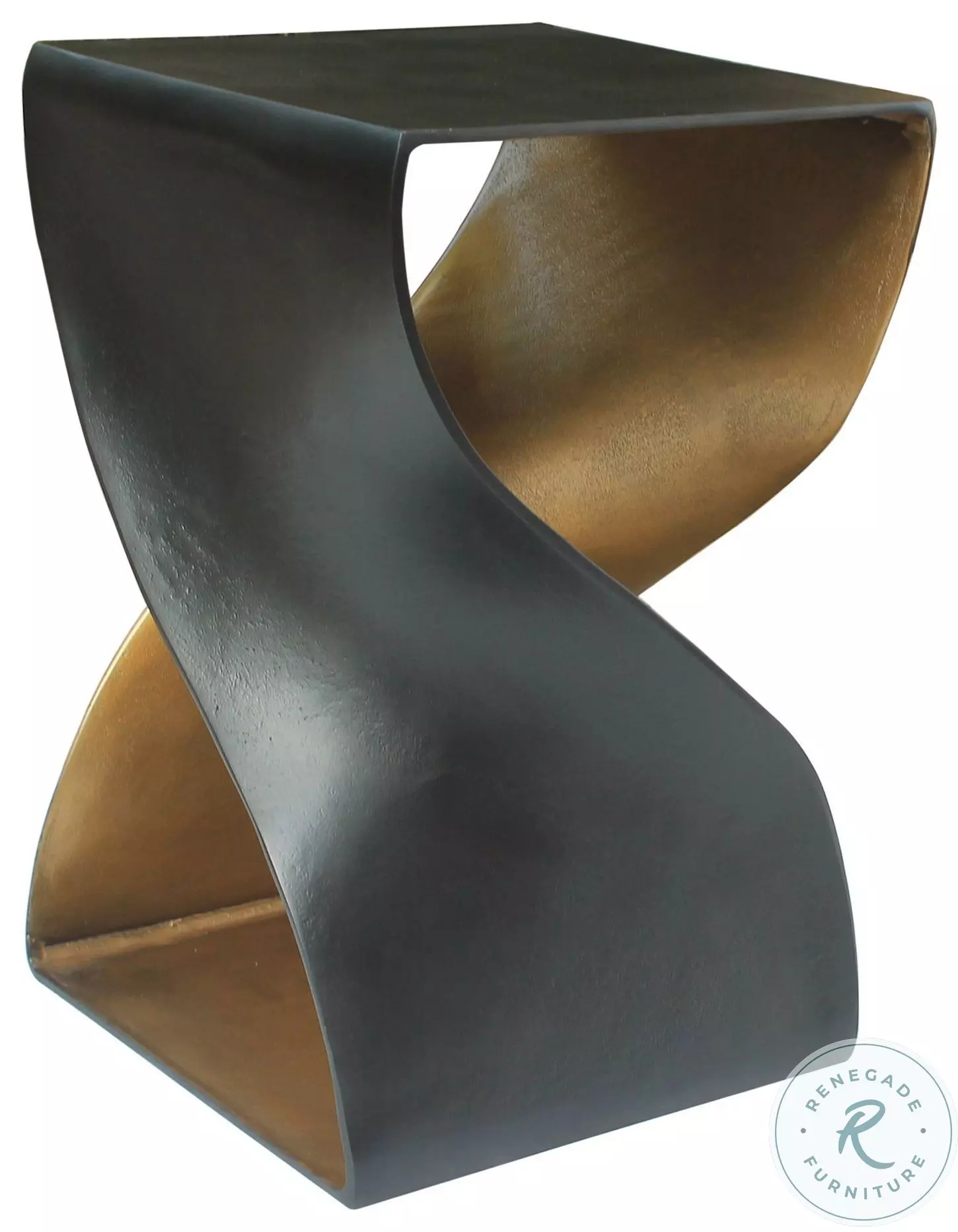 Retro RS-TABLE A Twist Brass メーカー完売品 Twist Black And Brass Accent Table From Moes Home | Coleman Furniture