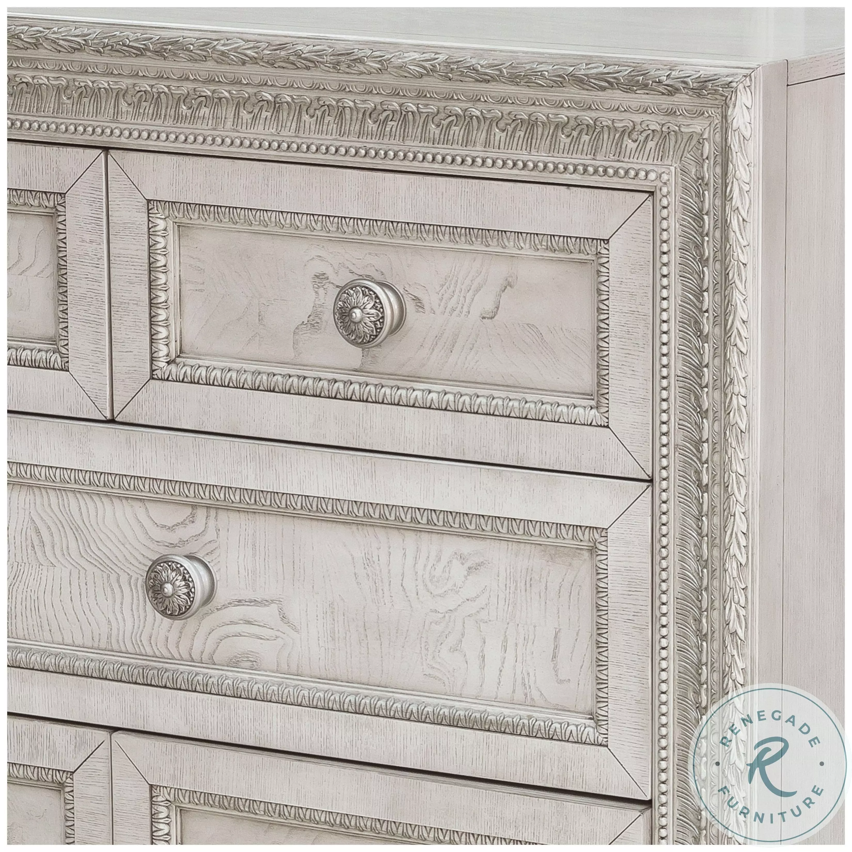 Luciana Semi Transparent Creamy White 8 Drawer Dresser From