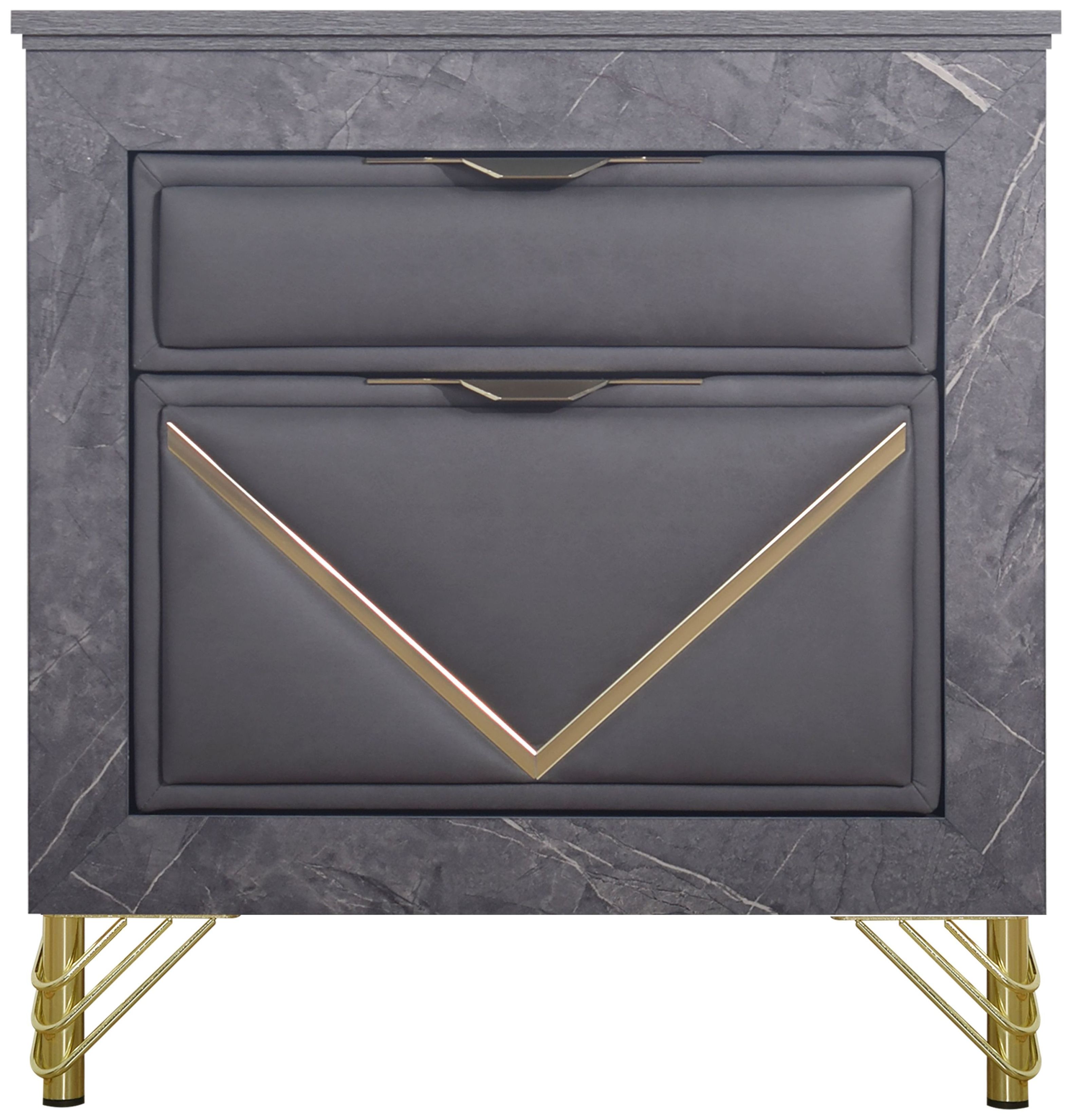 Symetry Drawers Symmetry Charcoal 2 Drawer Nightstand From Ashley Furniture | Coleman ...