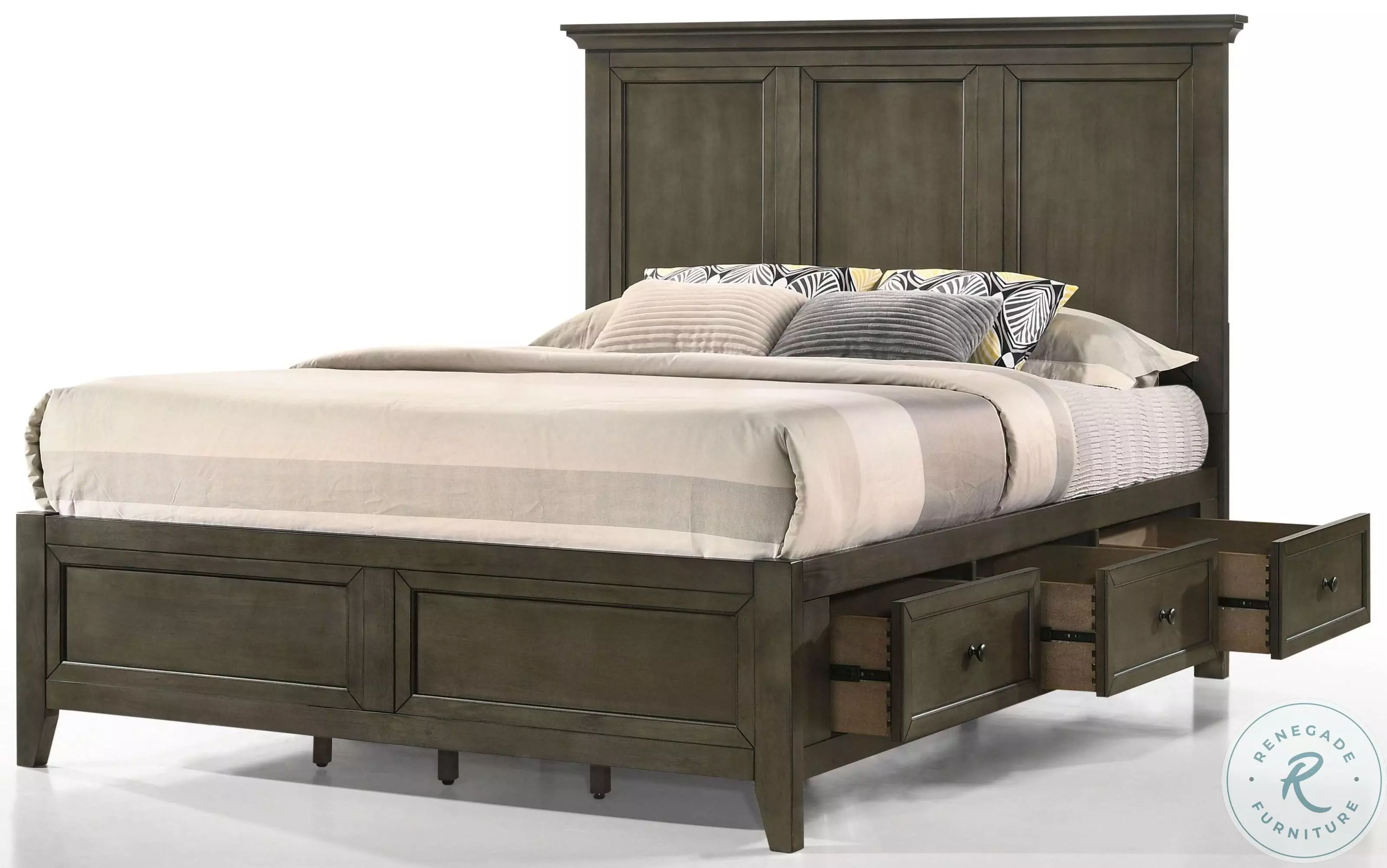 San Mateo Gray Queen Storage Bed From Intercon Coleman Furniture