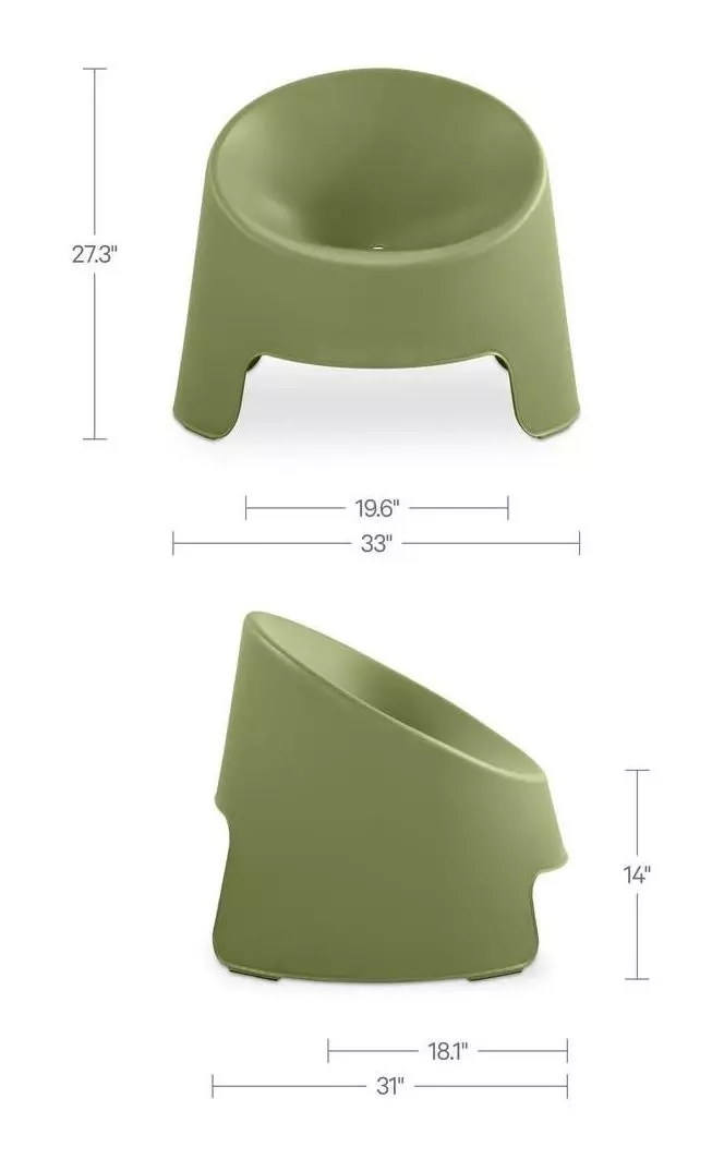 Nolla Green Outdoor Accent Chair Set of 2