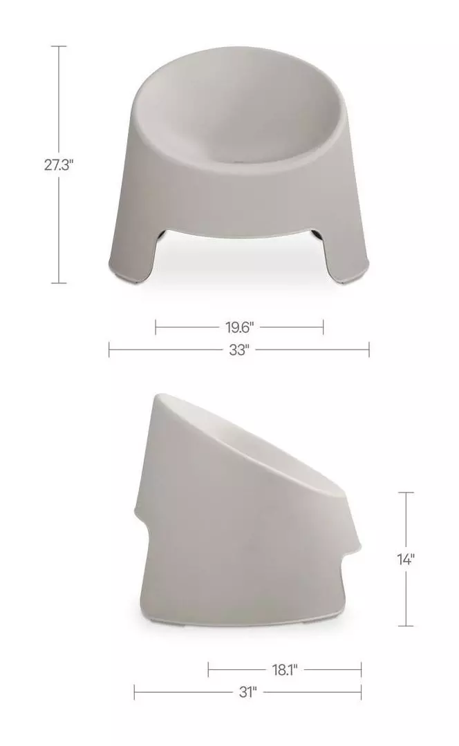 Nolla Light Gray Outdoor Accent Chair Set of 2
