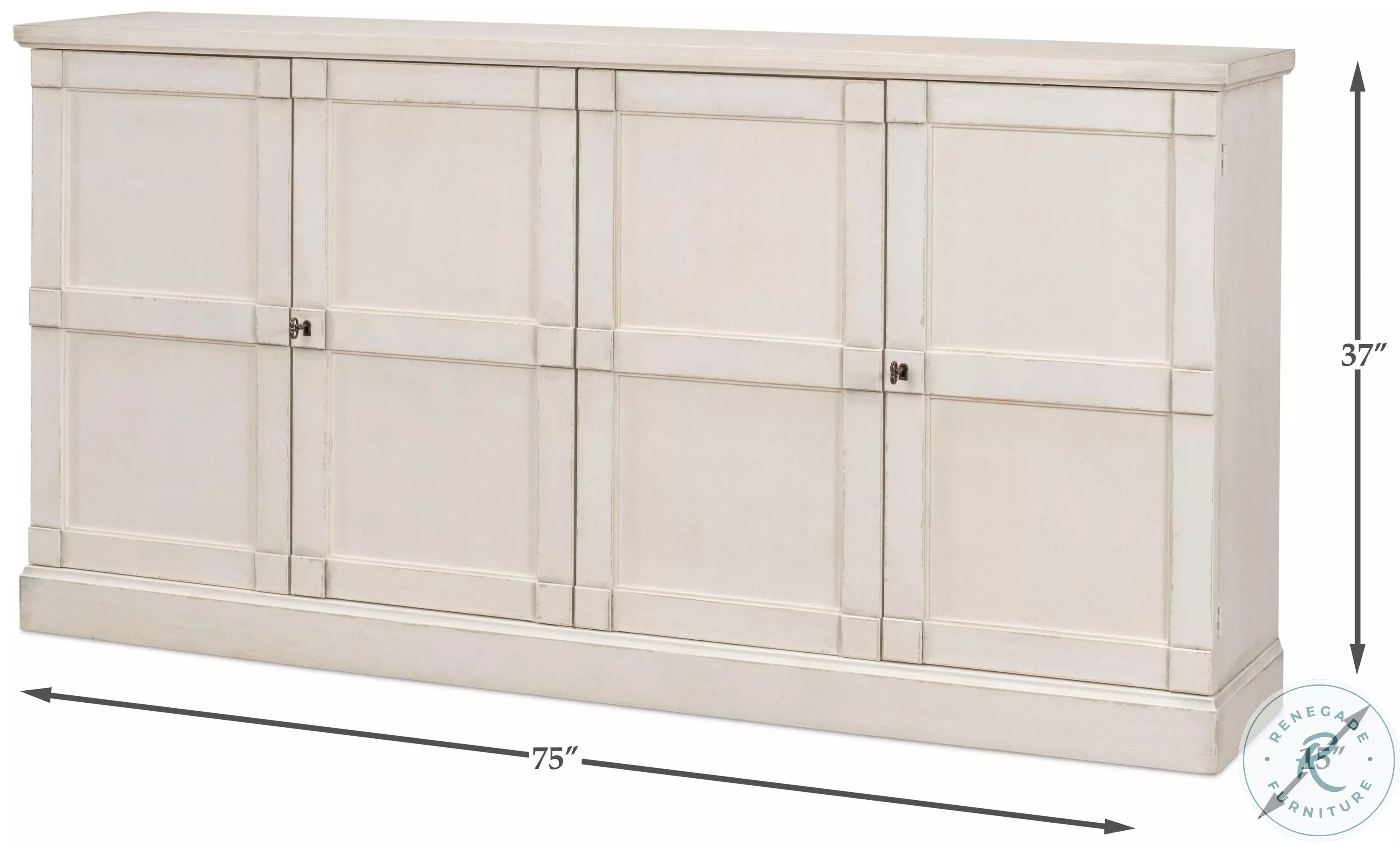 Lionisio Stucco White 4 Door Buffet