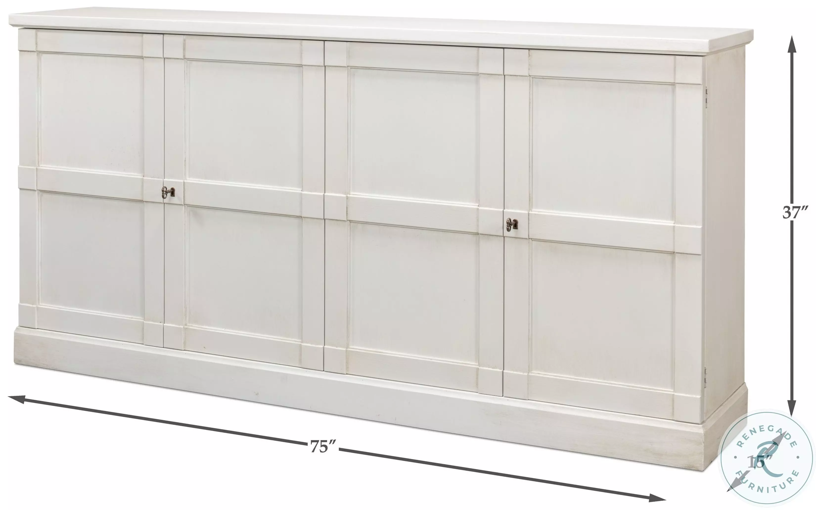 Lionisio Cortina White 4 Door Buffet