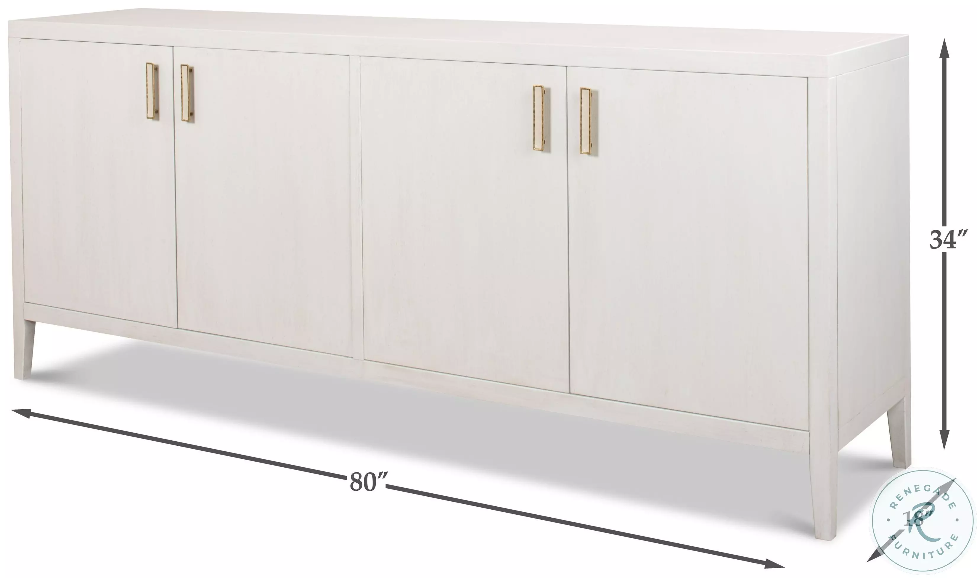 Blanco Cortina White 4 Door Buffet