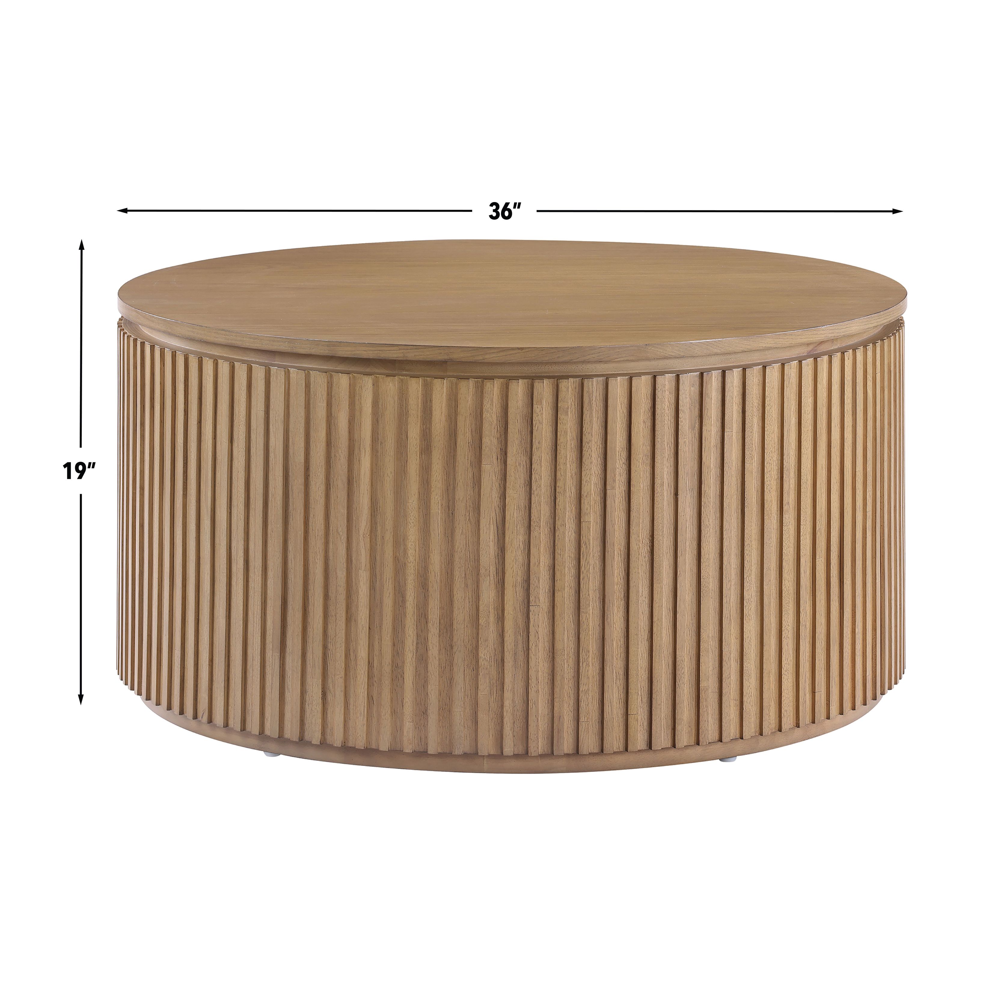 Colvin Brown Round Coffee Table