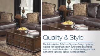 Axiom Walnut Sofa from Ashley (4200038) | Coleman Furniture