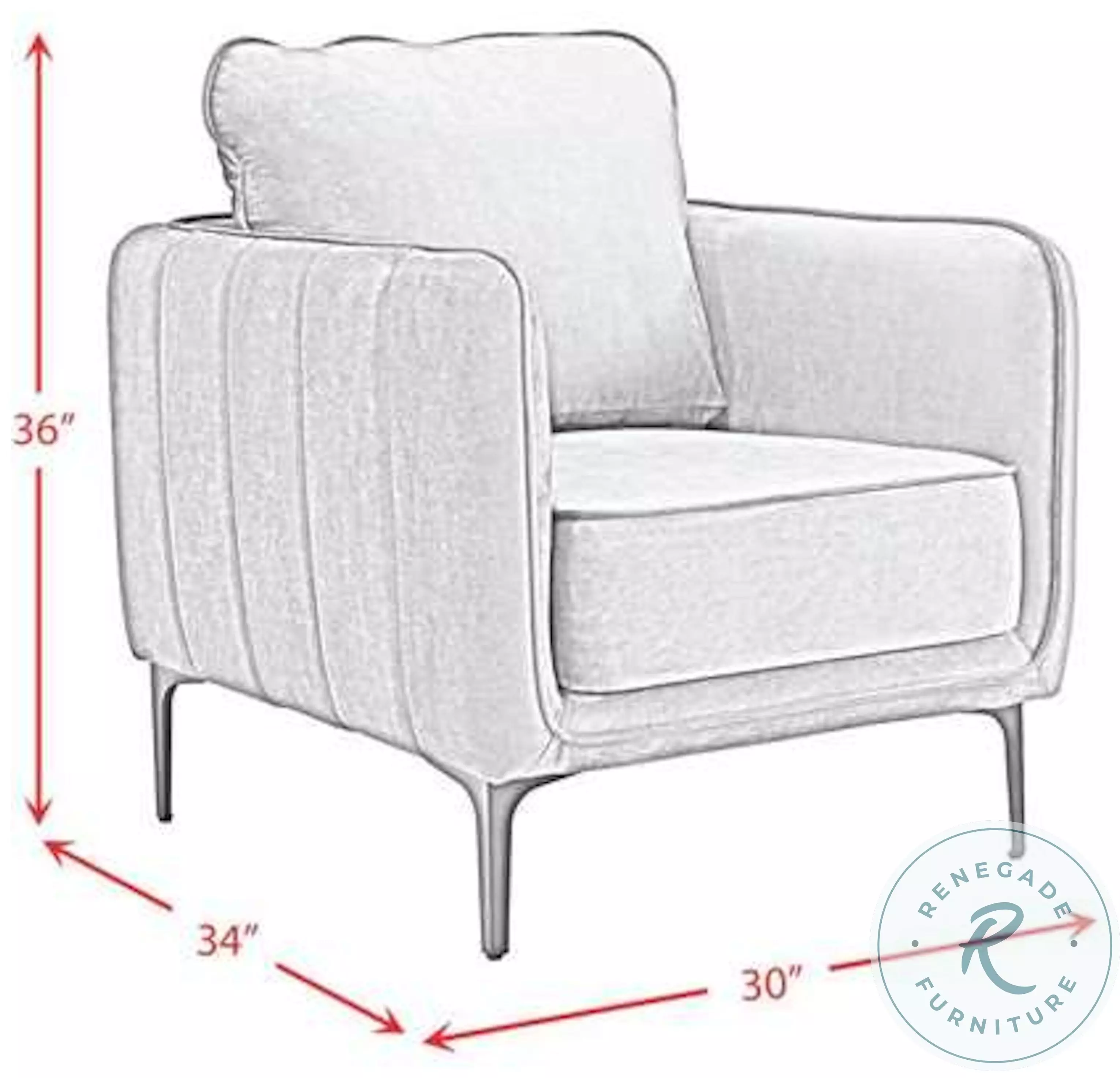 Reale Red Accent Chair