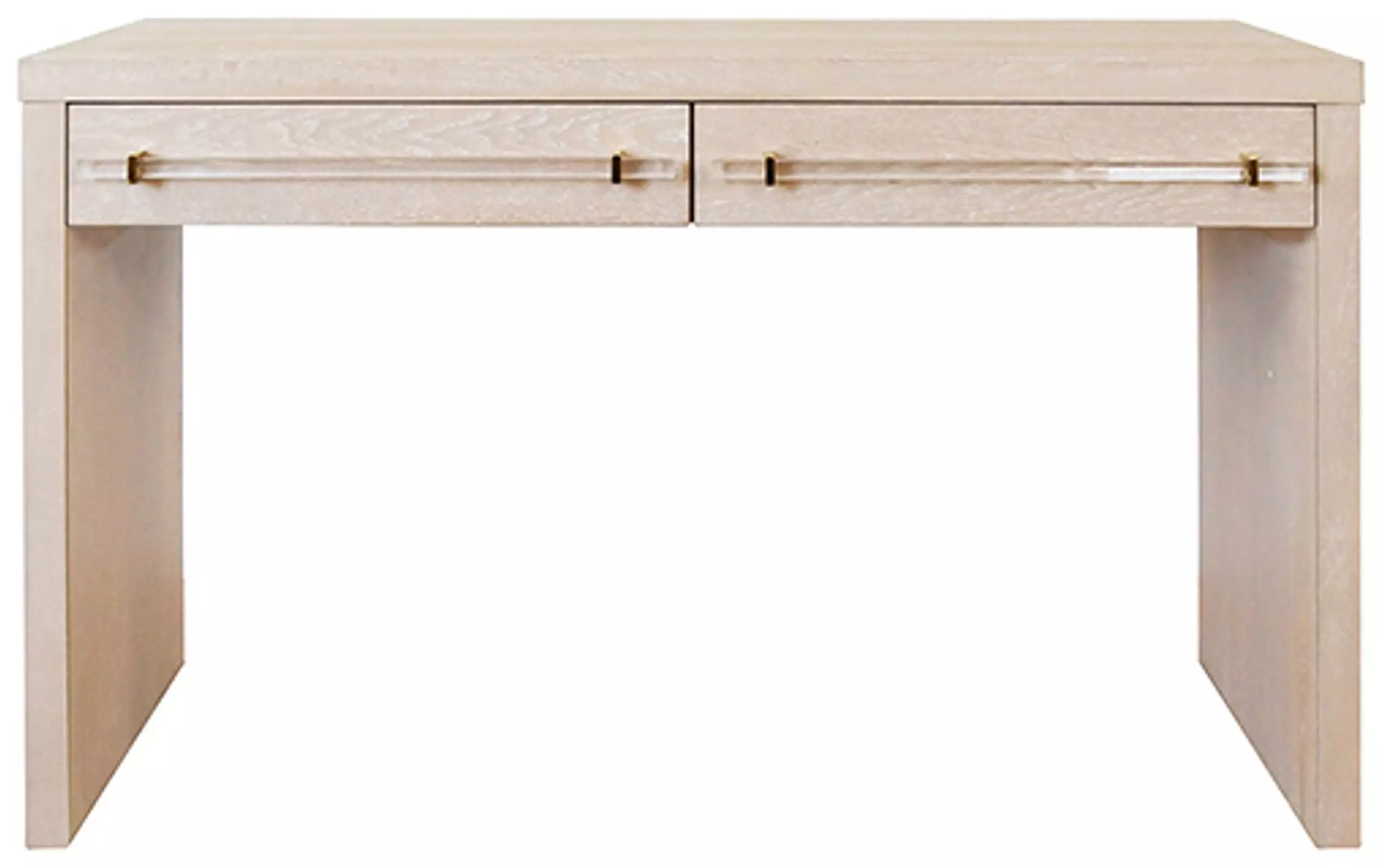 Worlds Away Ralph Rustic Lodge Brown Oak Wood Clear Acrylic Handle Desk