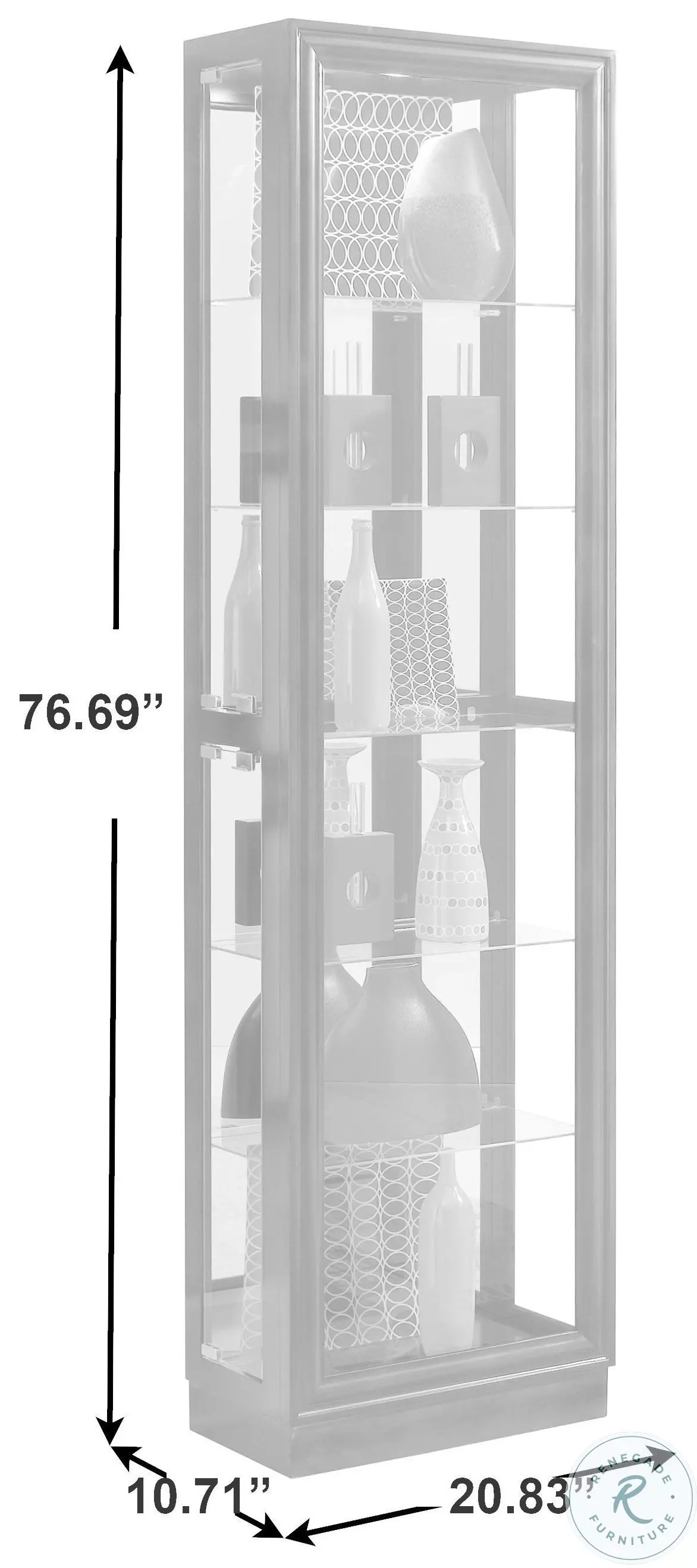 Stafford Chocolate Cherry II Curio Cabinet