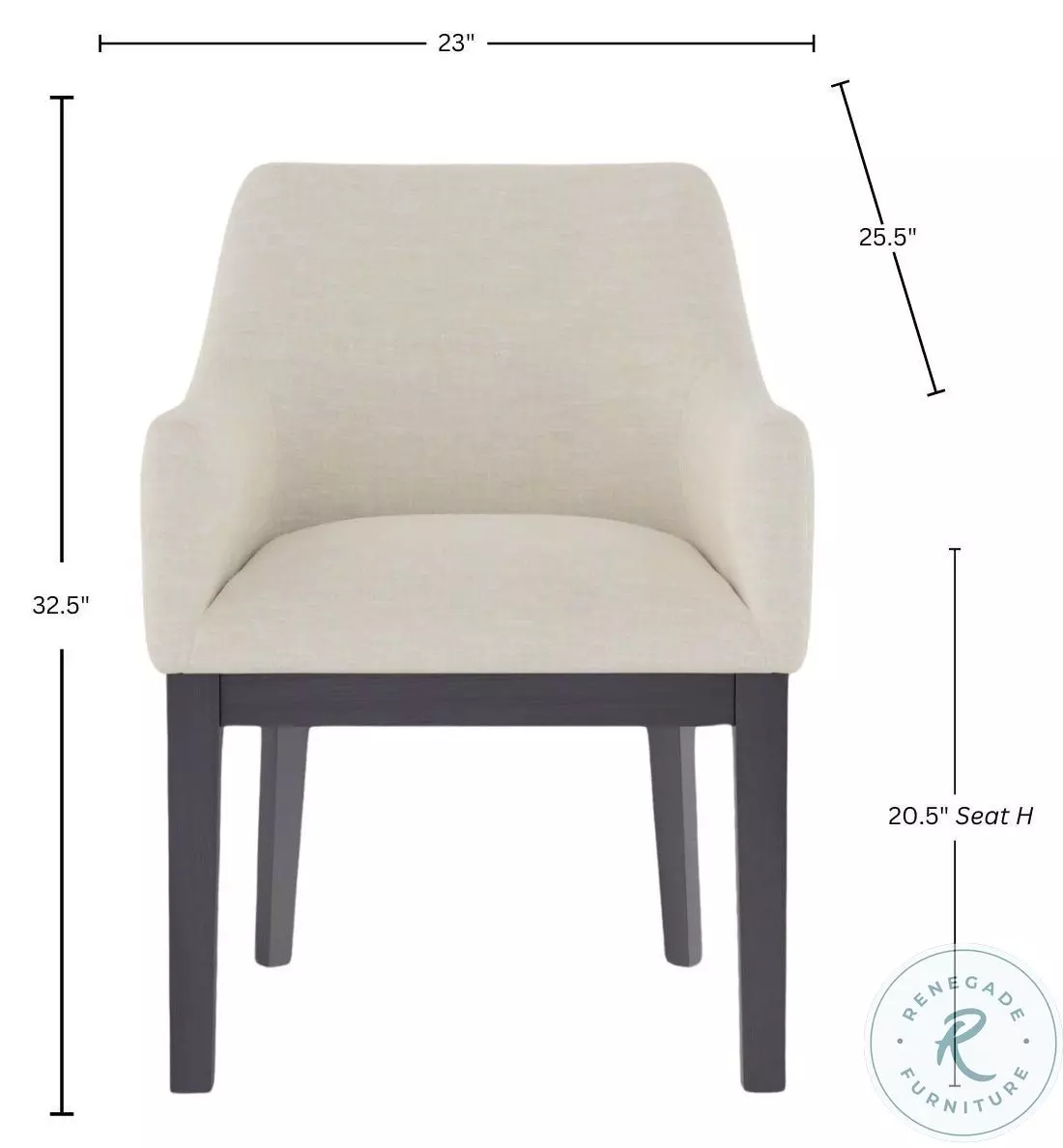 Reba Cream Arm Chair Set Of 2