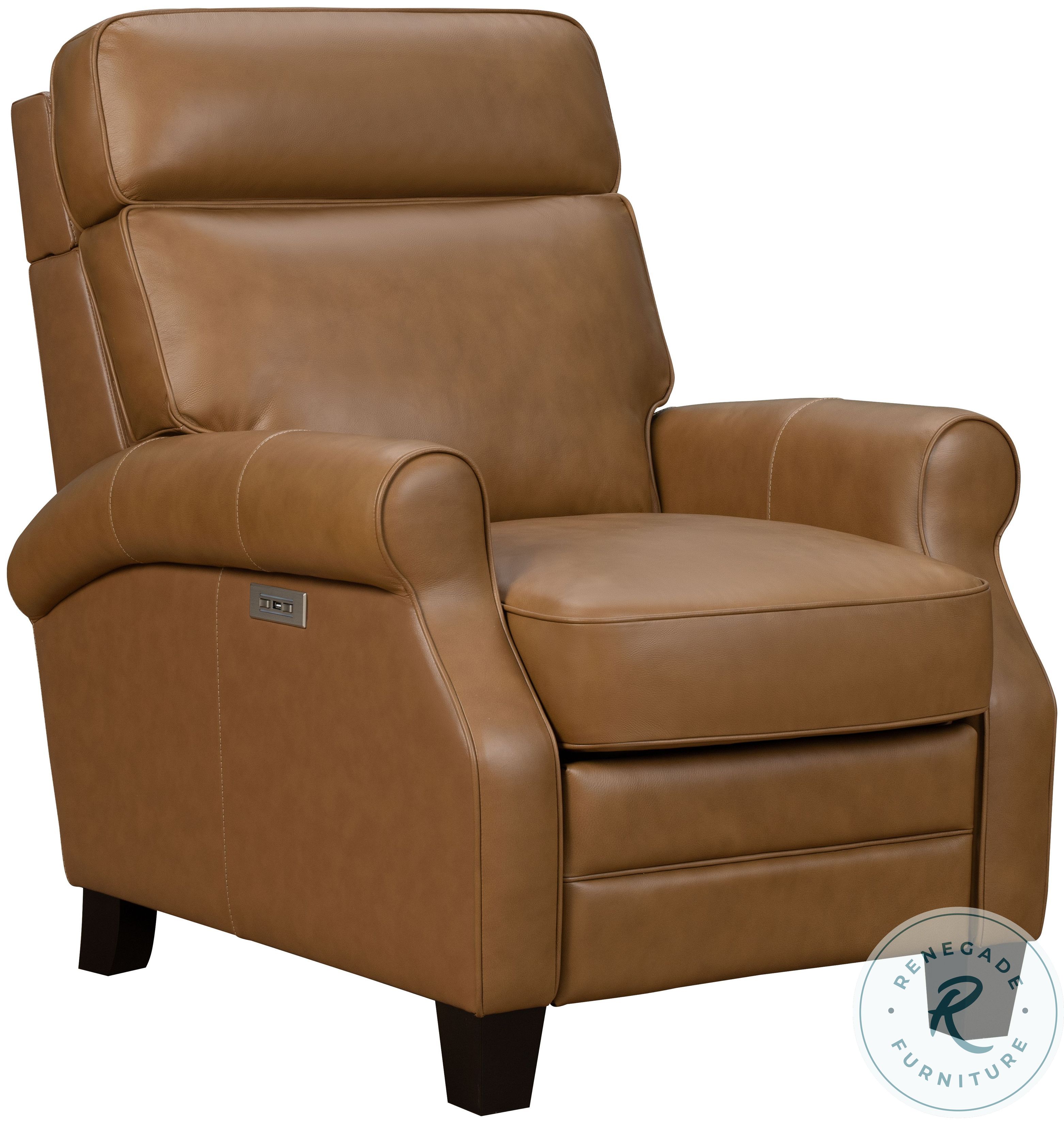 Remi Apollo Honey Power Recliner with Heads Up Power Forward Headrest From Barcalounger