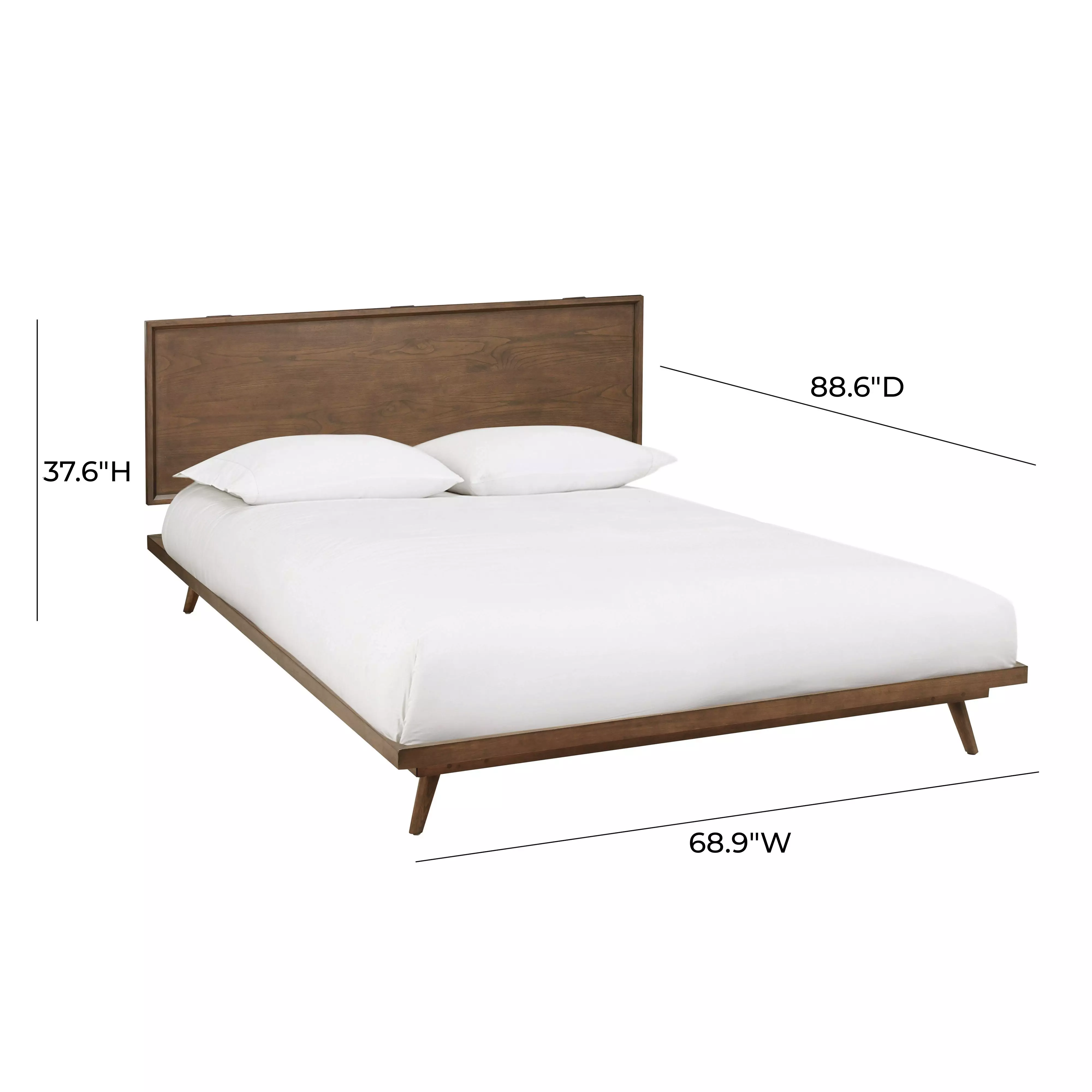 Emery Walnut Queen Platform Bed