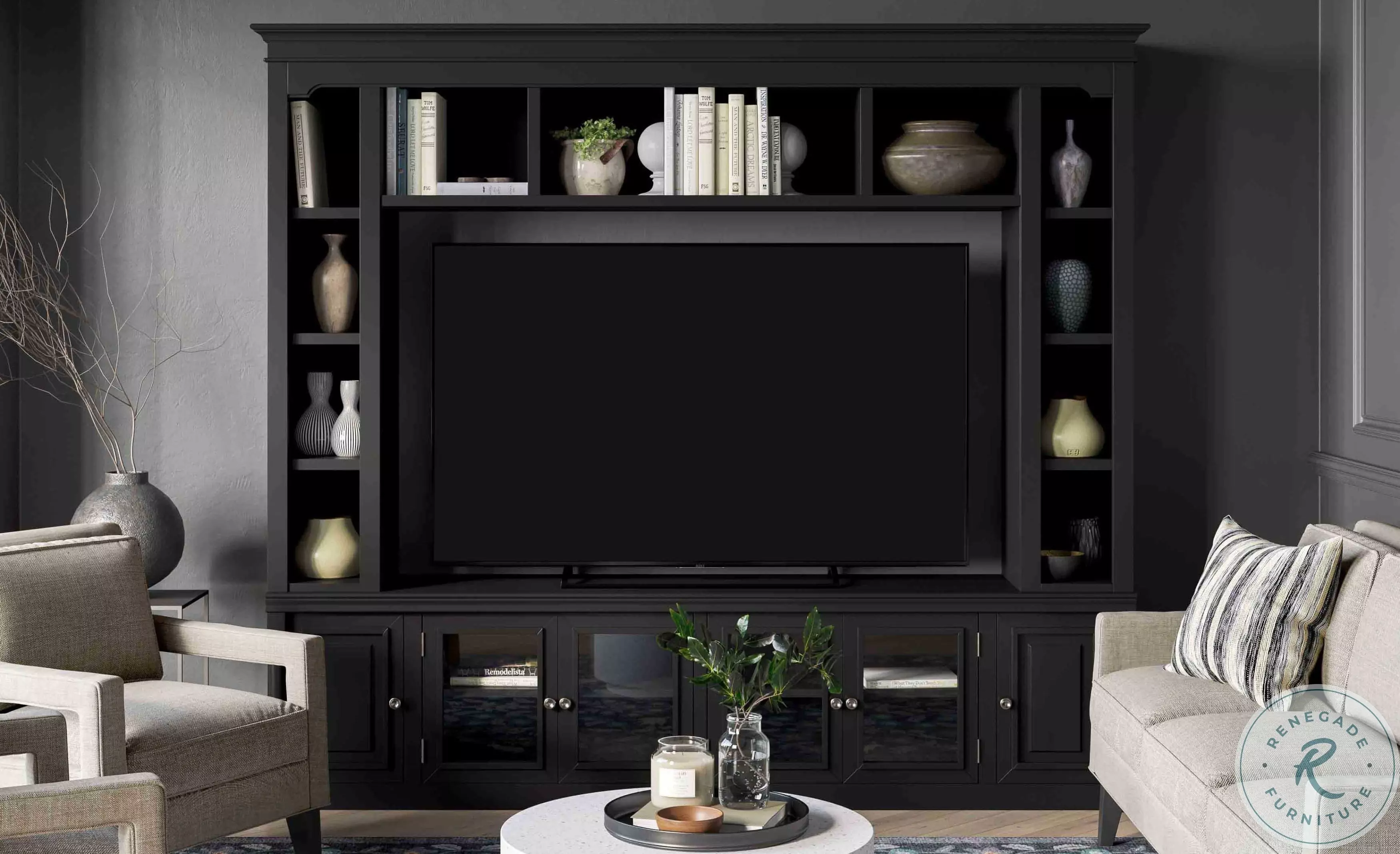 Virginia Charcoal Entertainment Center for TVs up to 75