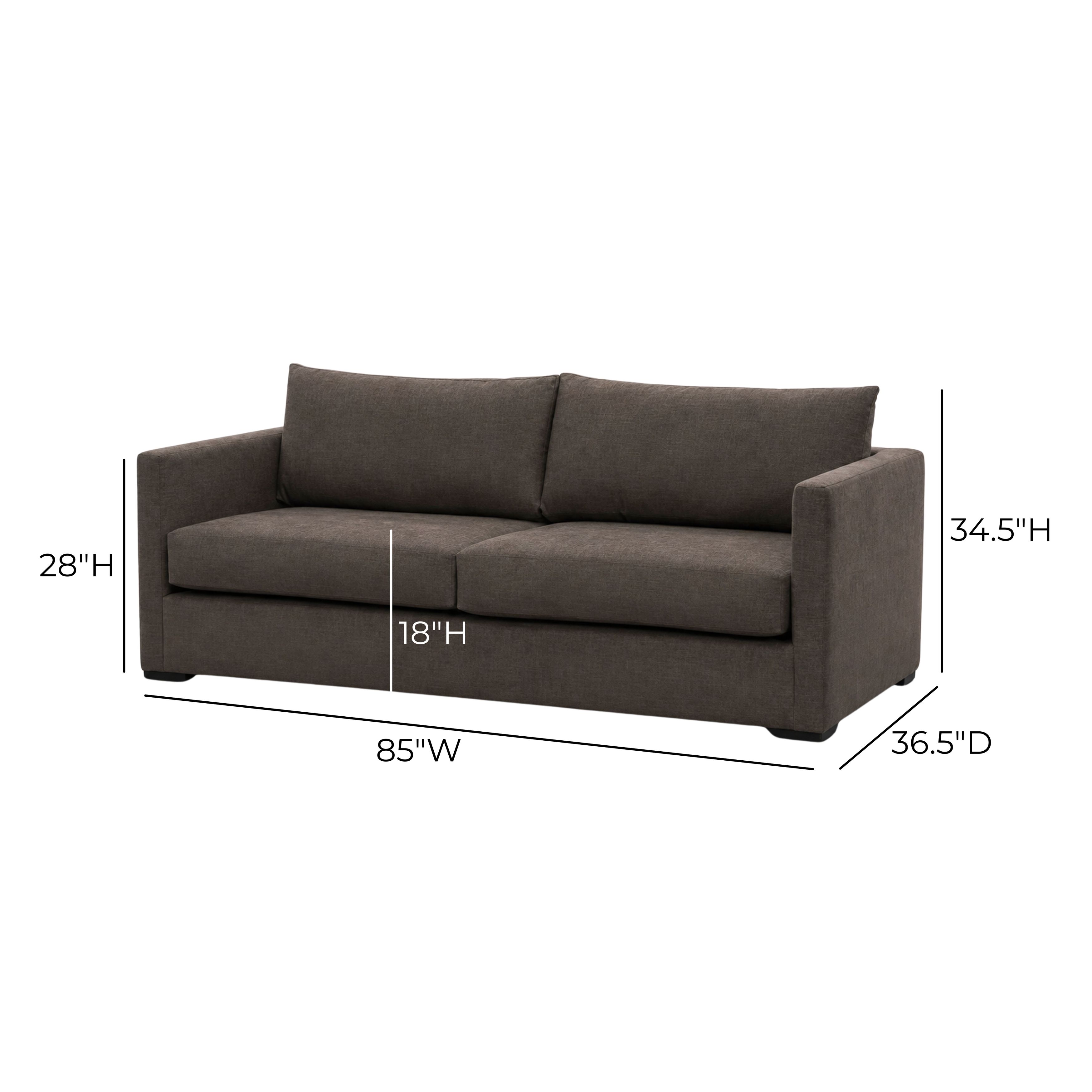 Portsmouth Java Brown Textured Chenille Sofa