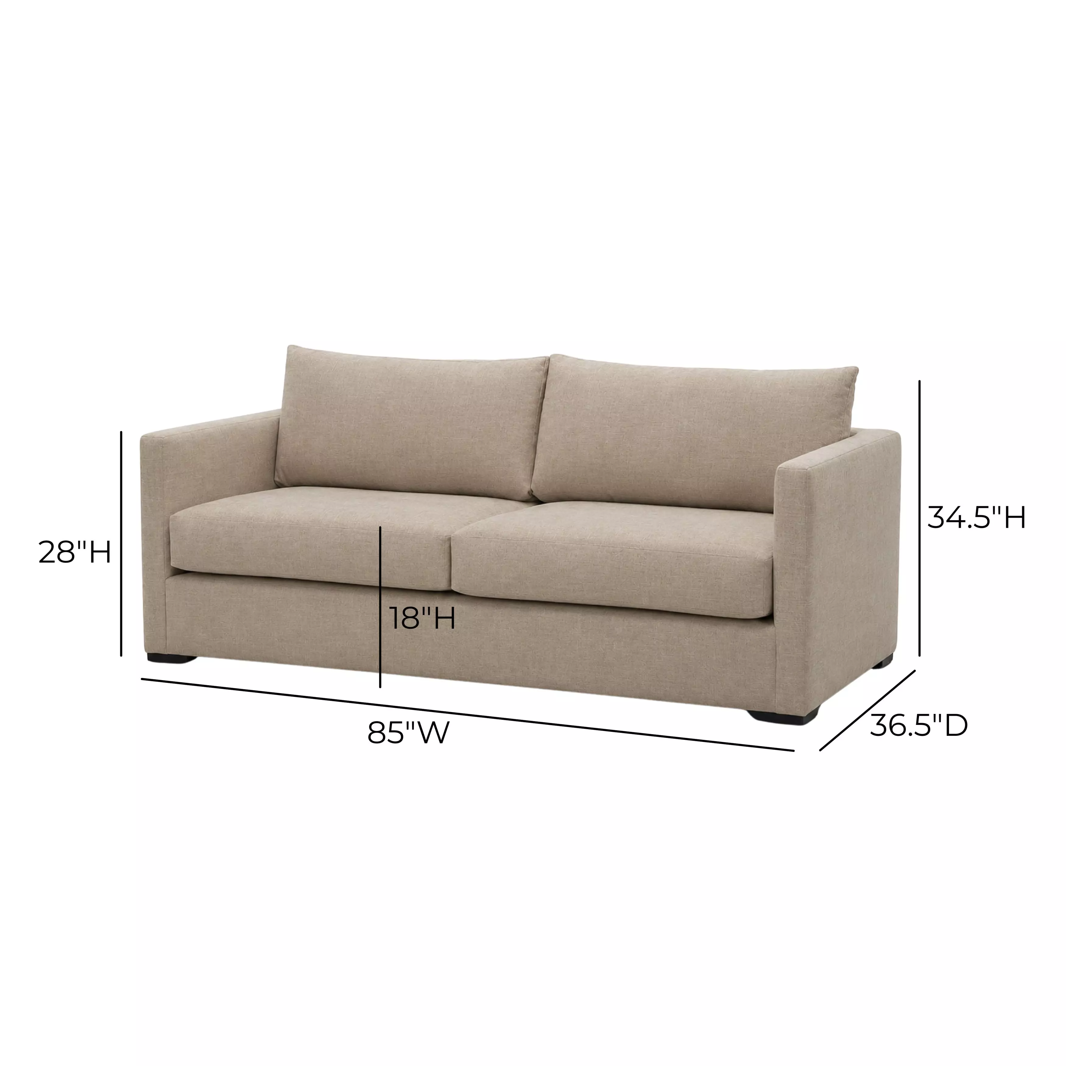 Portsmouth Sand Textured Chenille Sofa