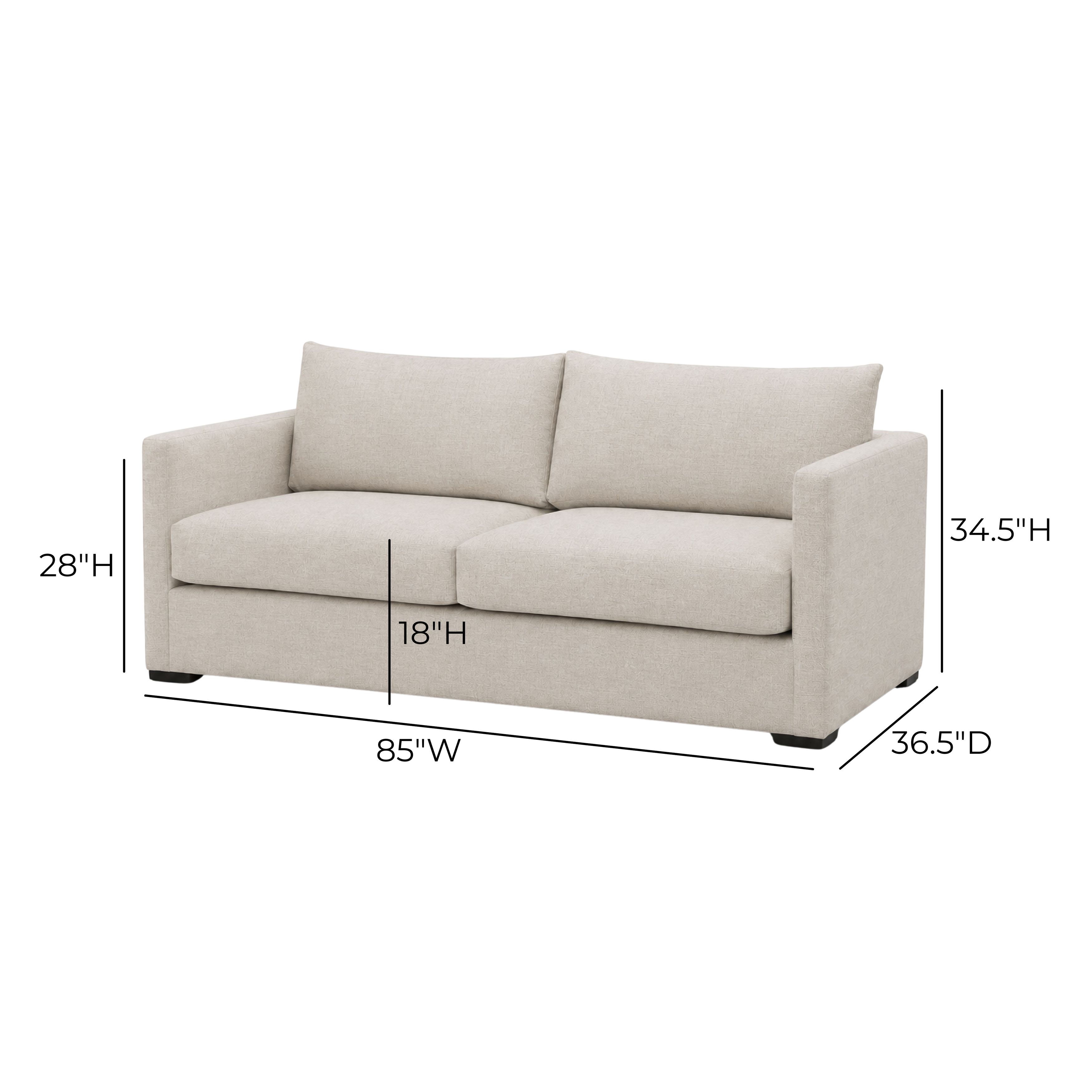 Portsmouth Beige Linen Crossweave Sofa