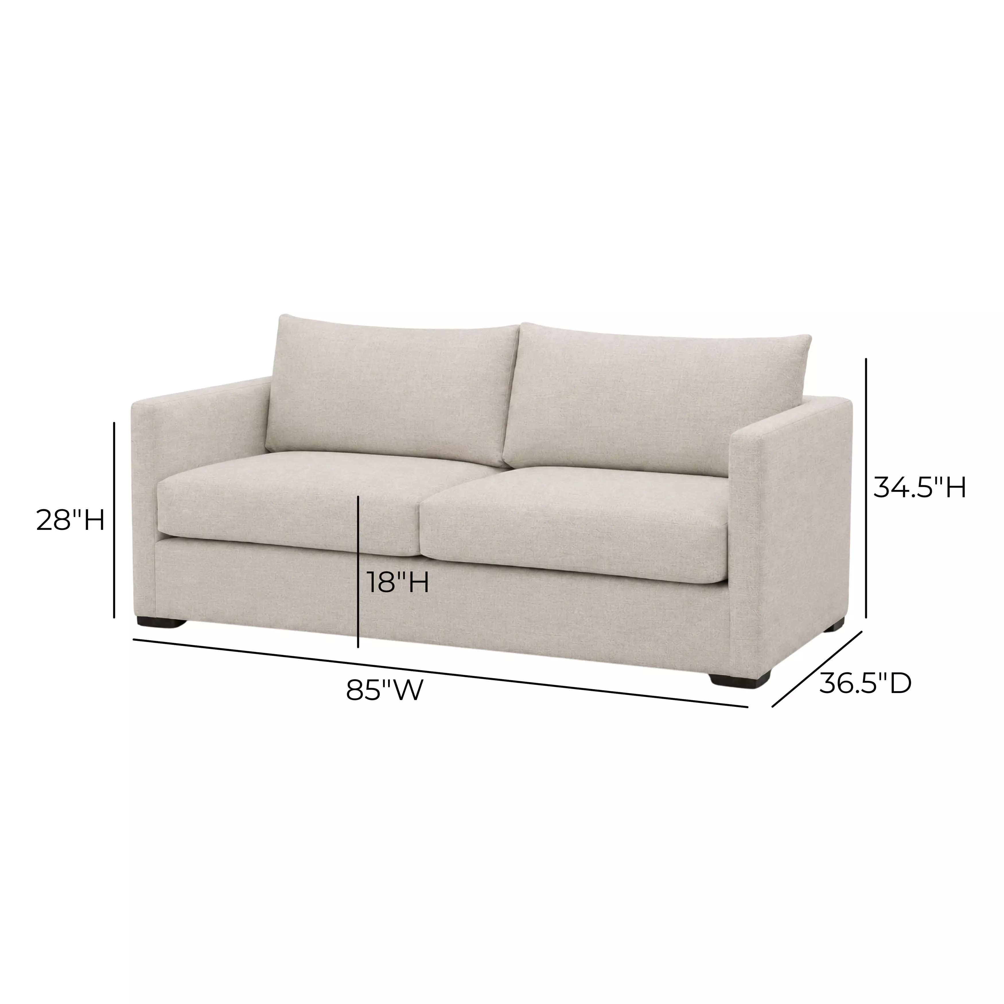 Portsmouth Beige Linen Crossweave Sofa