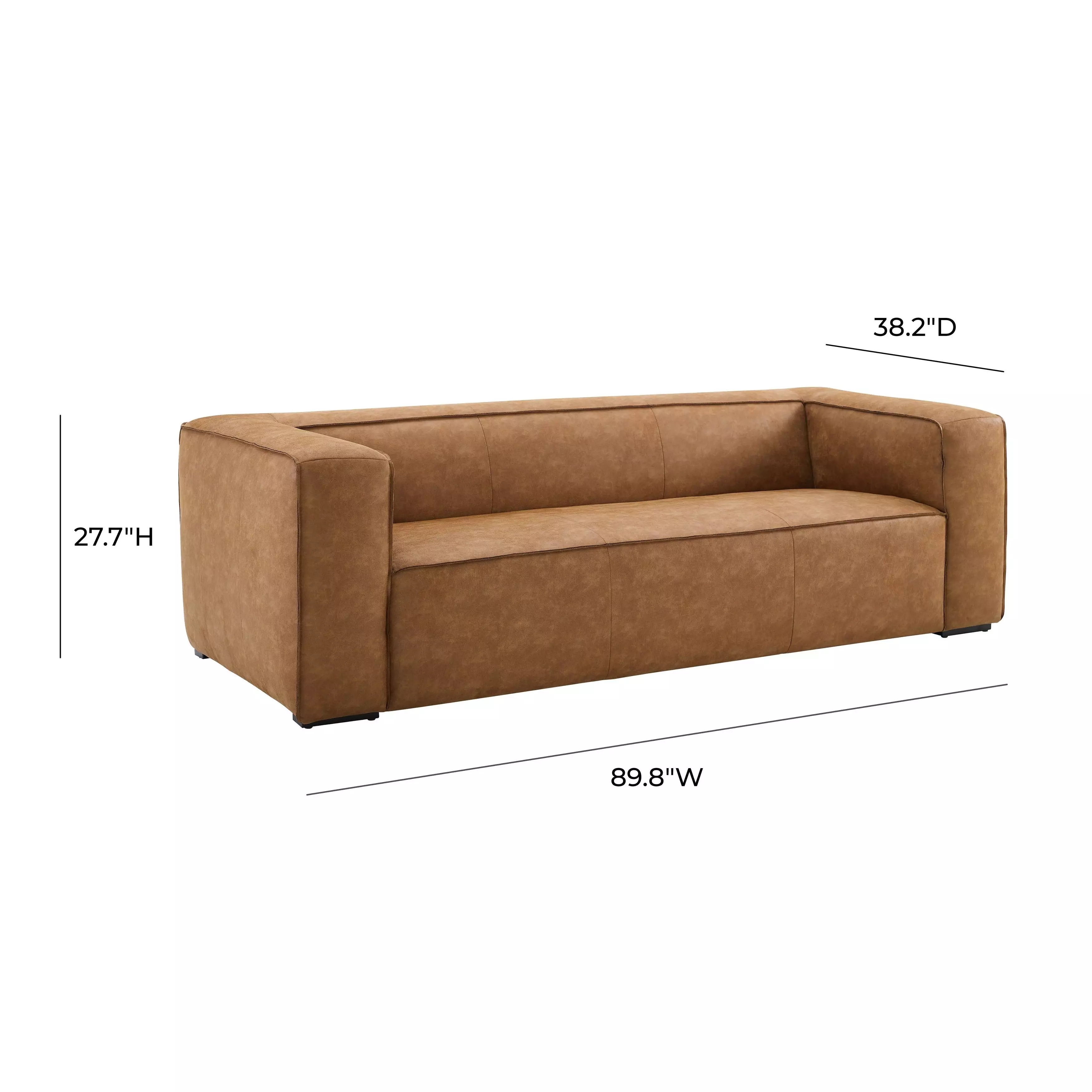 Aurora Brown 90" Sofa