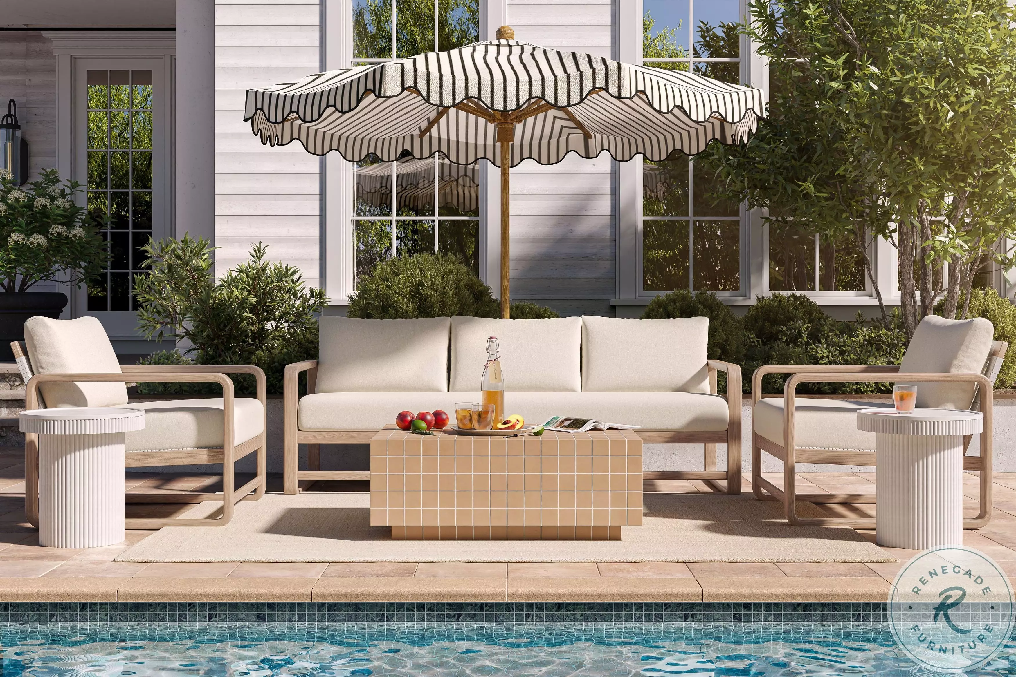 Palata Cream Outdoor Living Room Set From Coleman Furniture