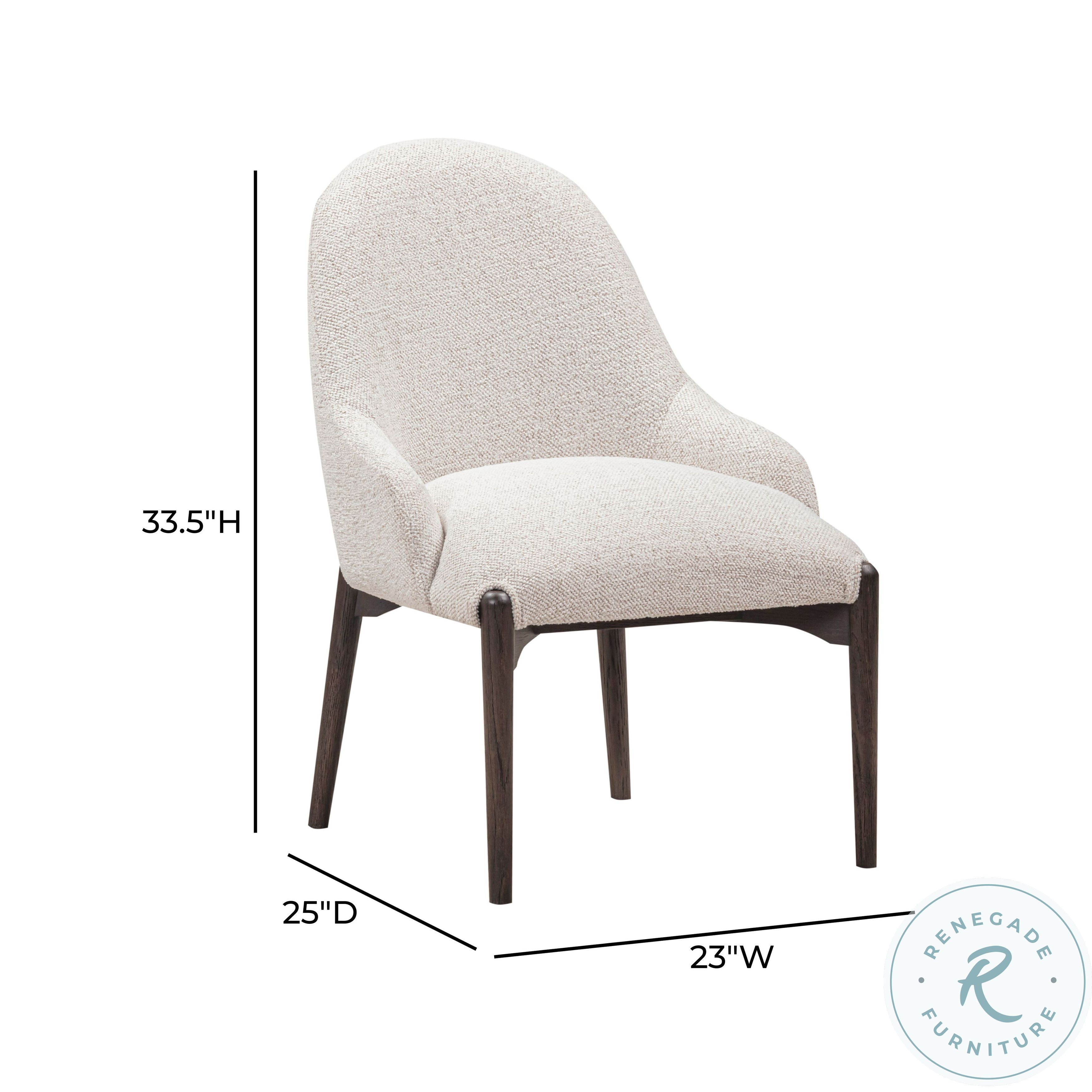 Glendale Stone White Performance Fabric Dining Chair