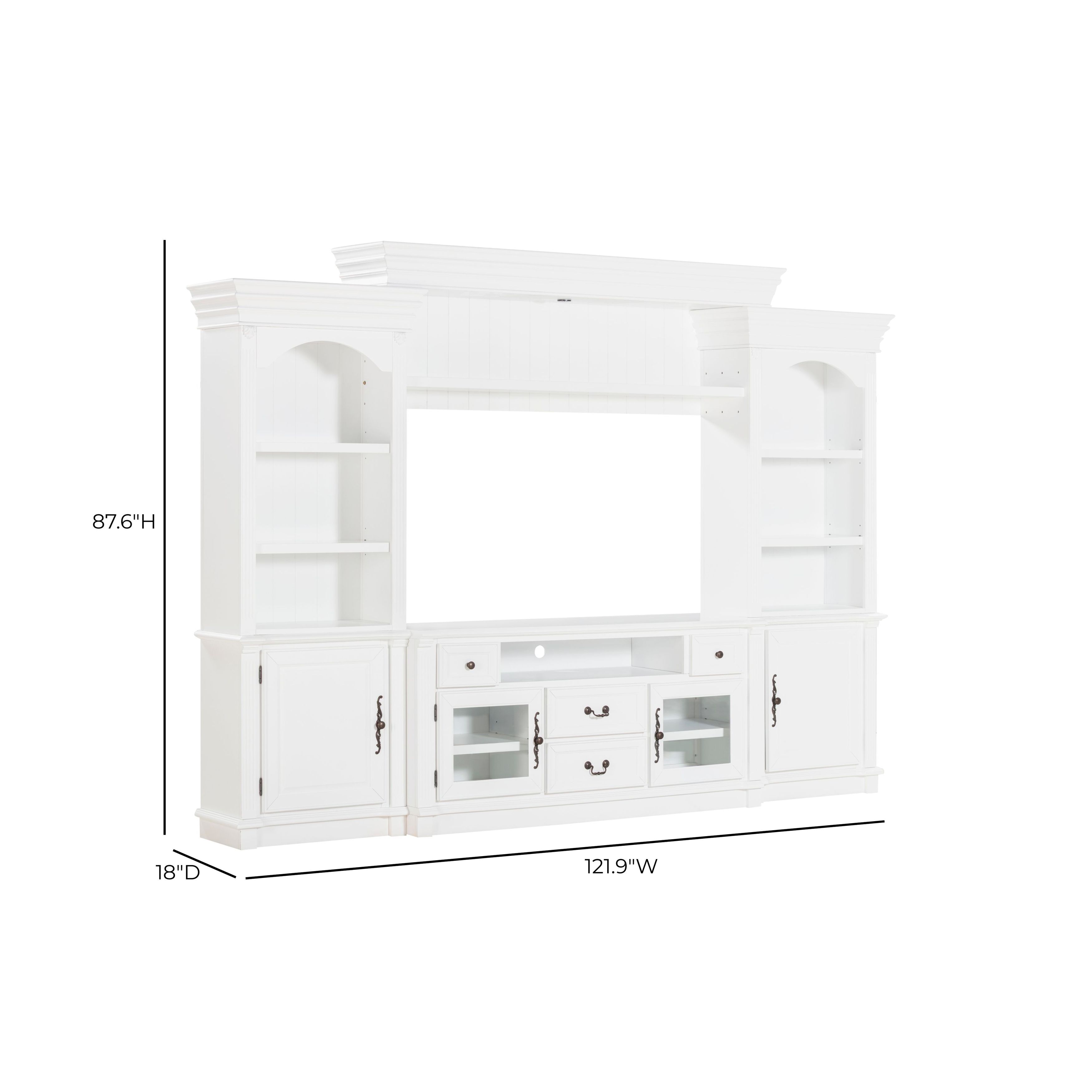 Newport White Entertainment Center for TVs up to 65"