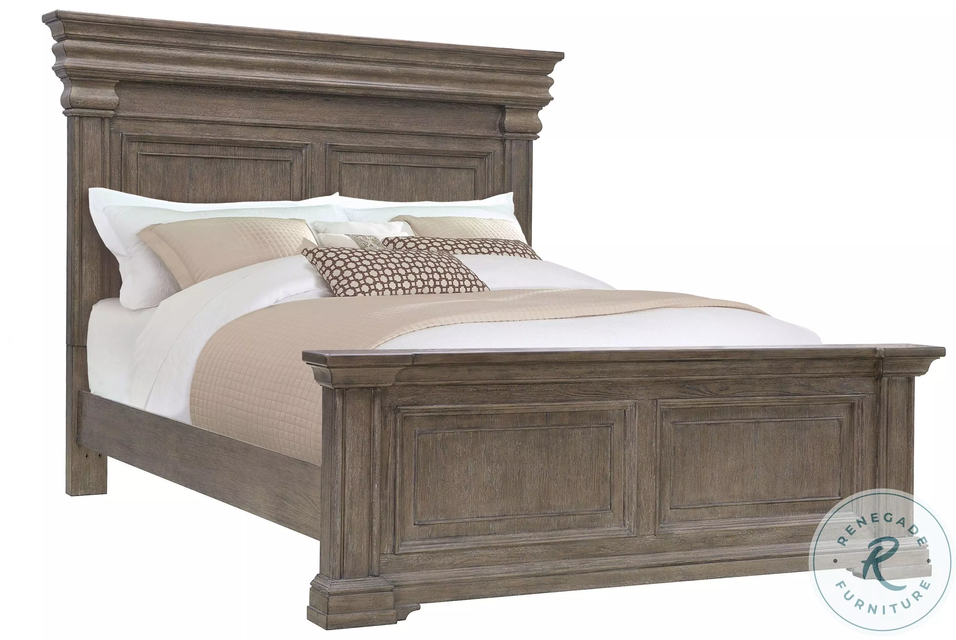 Madison Ridge Natural Bark Queen Panel Bed From Pulaski Furniture