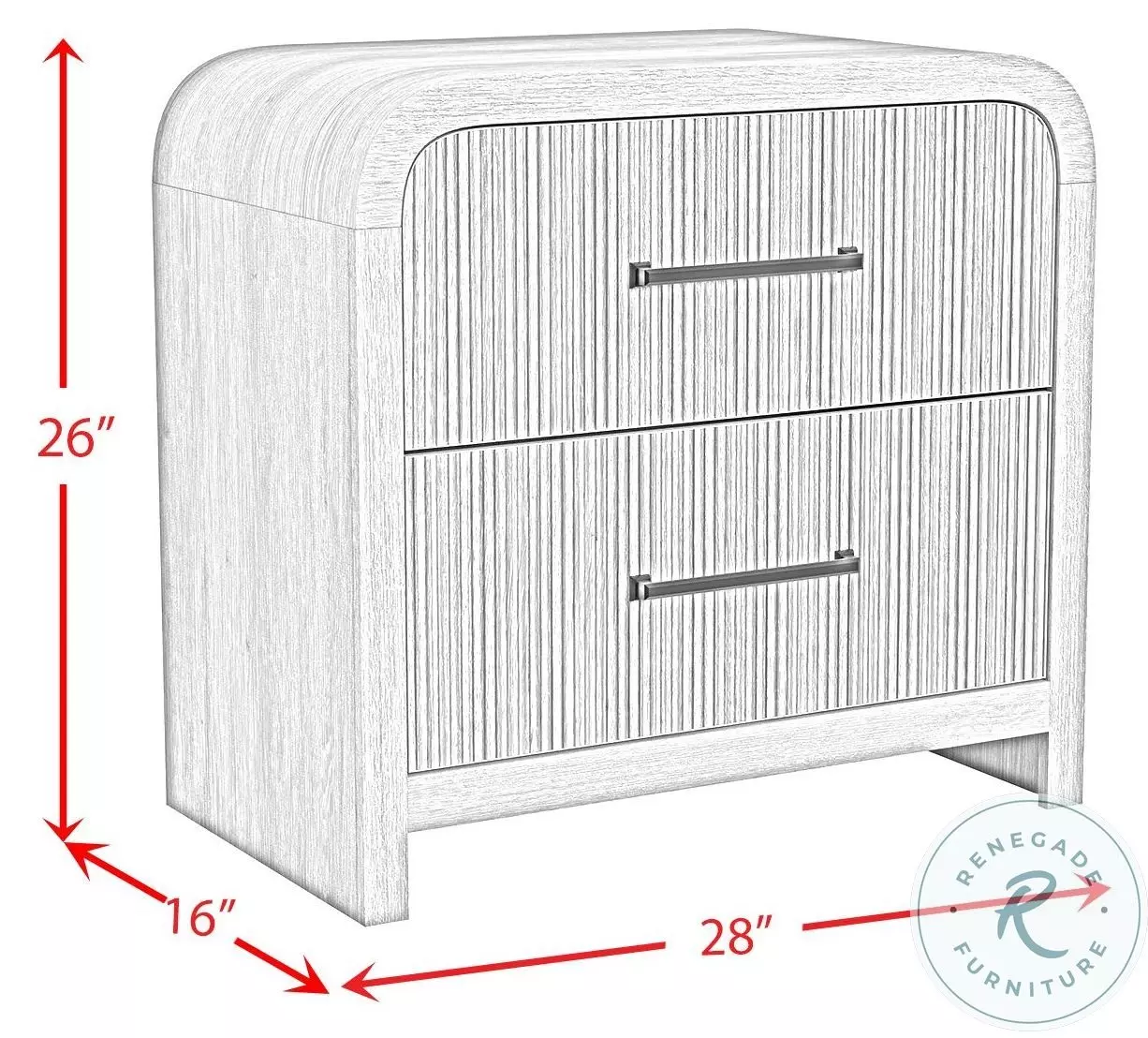 Woodridge Natural 2 Drawer Nightstand