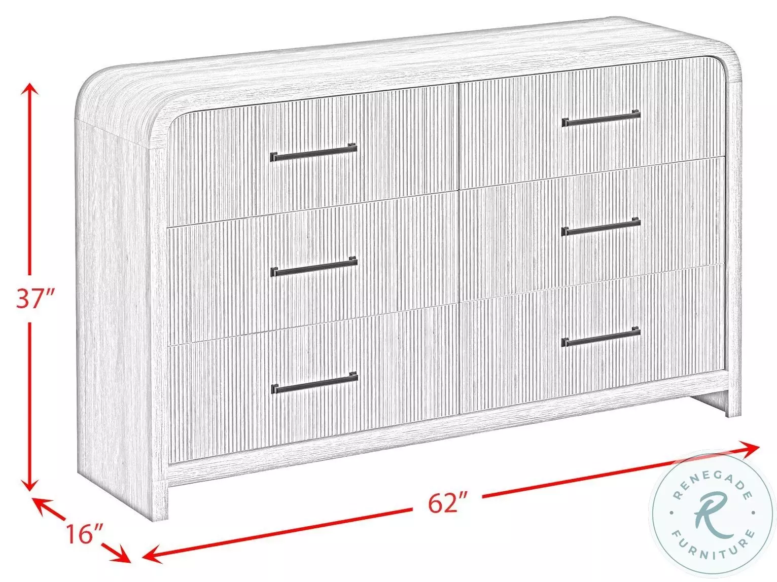 Woodridge Natural 6 Drawer Dresser