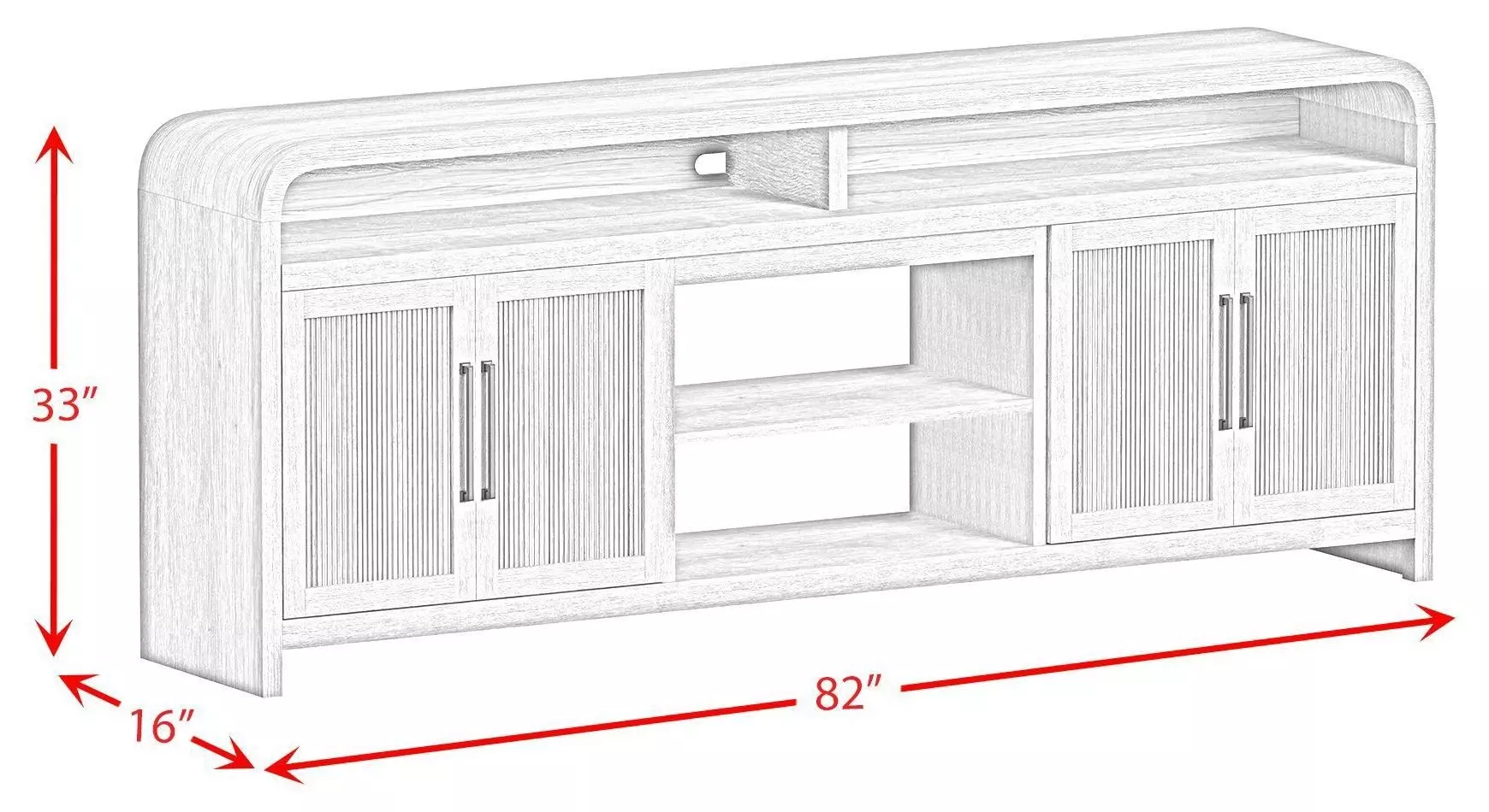 Woodridge Black 82" TV Stand