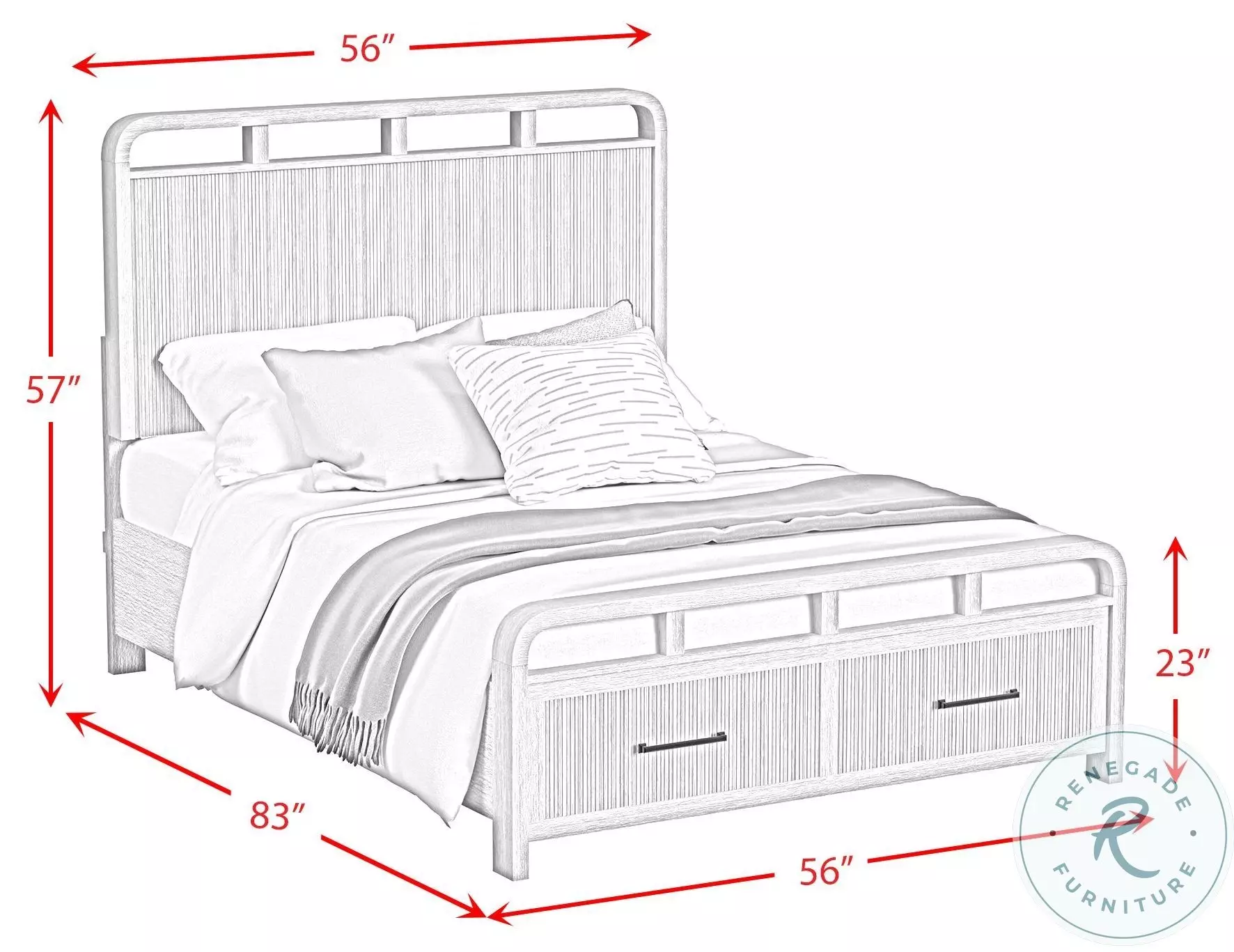 Woodridge Natural Full Storage Panel Bed