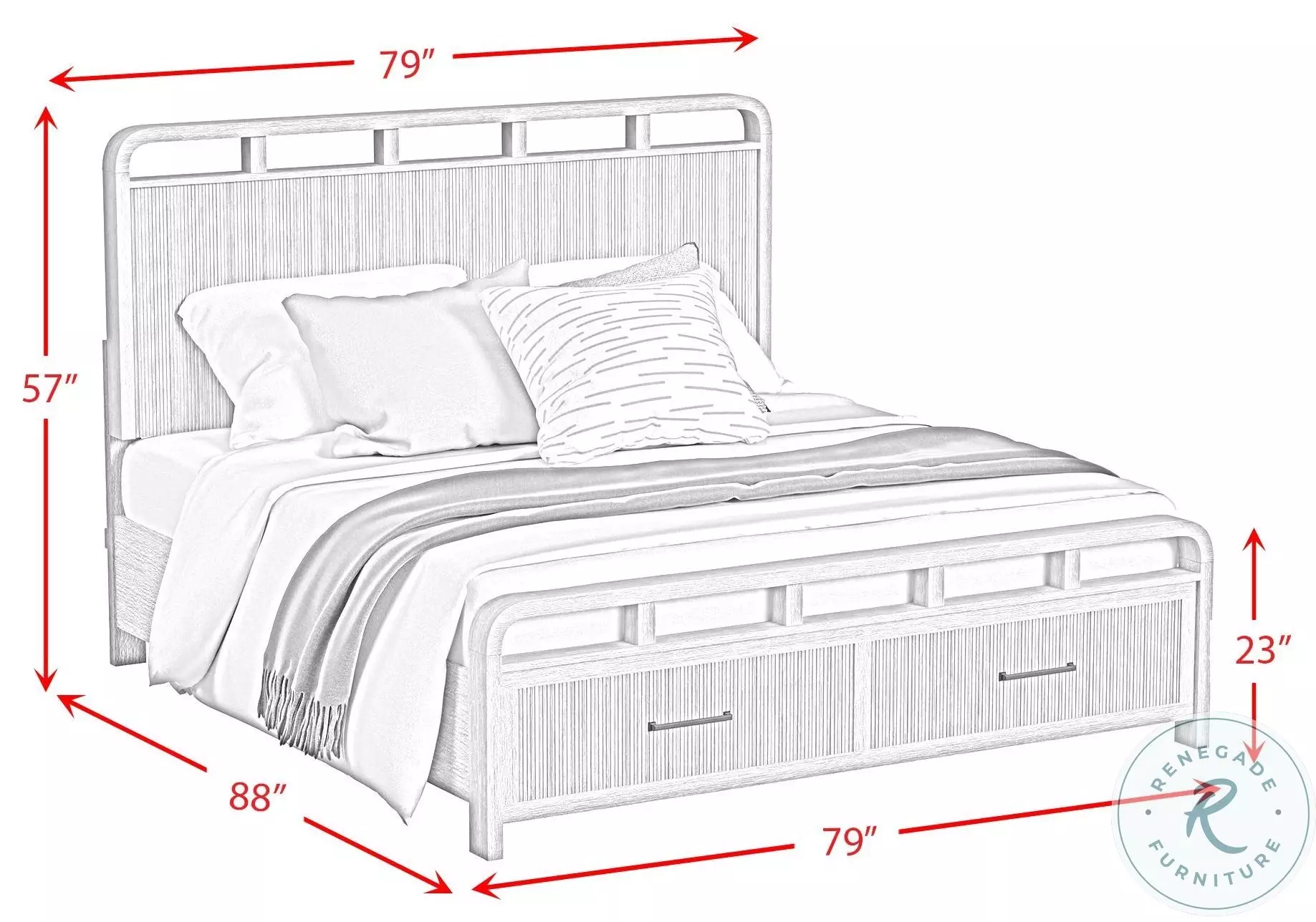 Woodridge Natural King Storage Panel Bed