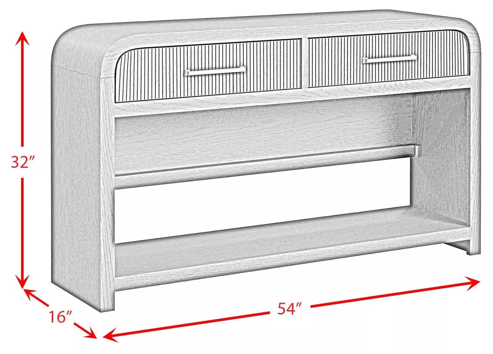 Woodridge Natural Rectangular Sofa Table