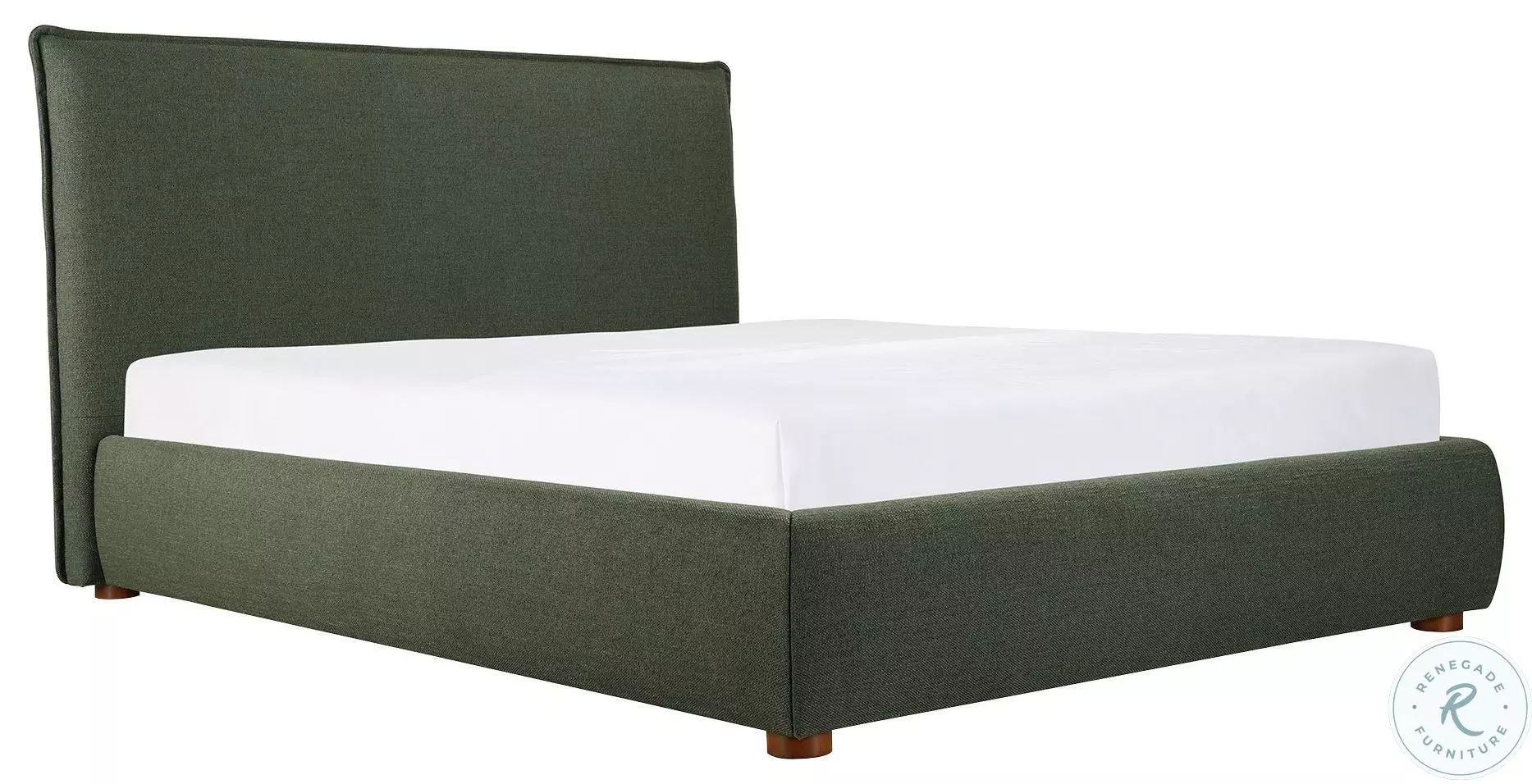 Luzon Deep Forest King Upholstered Panel Bed From Moes Home